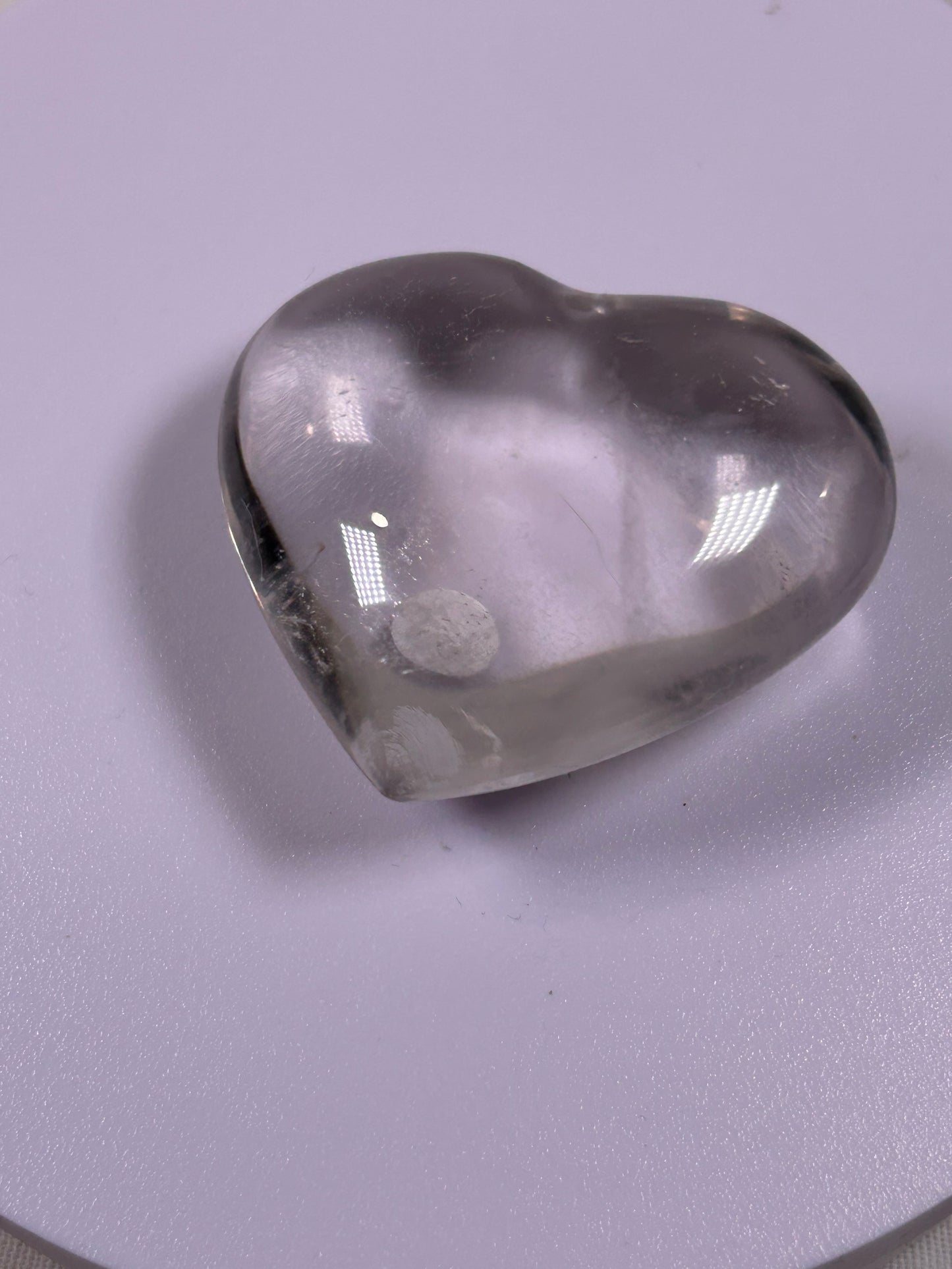 (#868) - Clear Quartz Heart - New