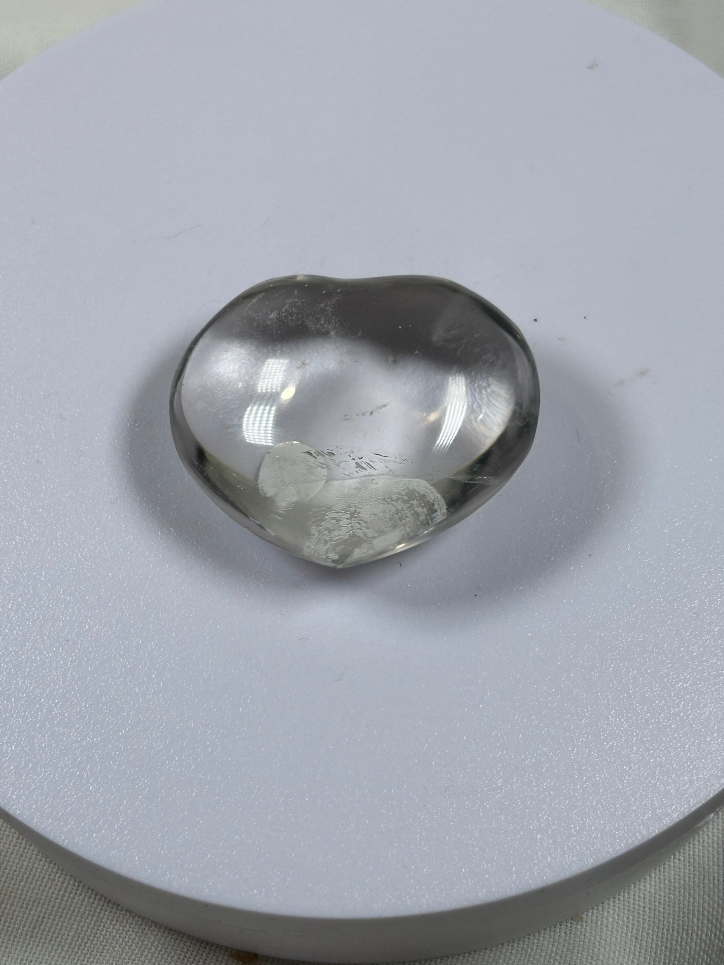 (#871) - Clear Quartz Heart - New