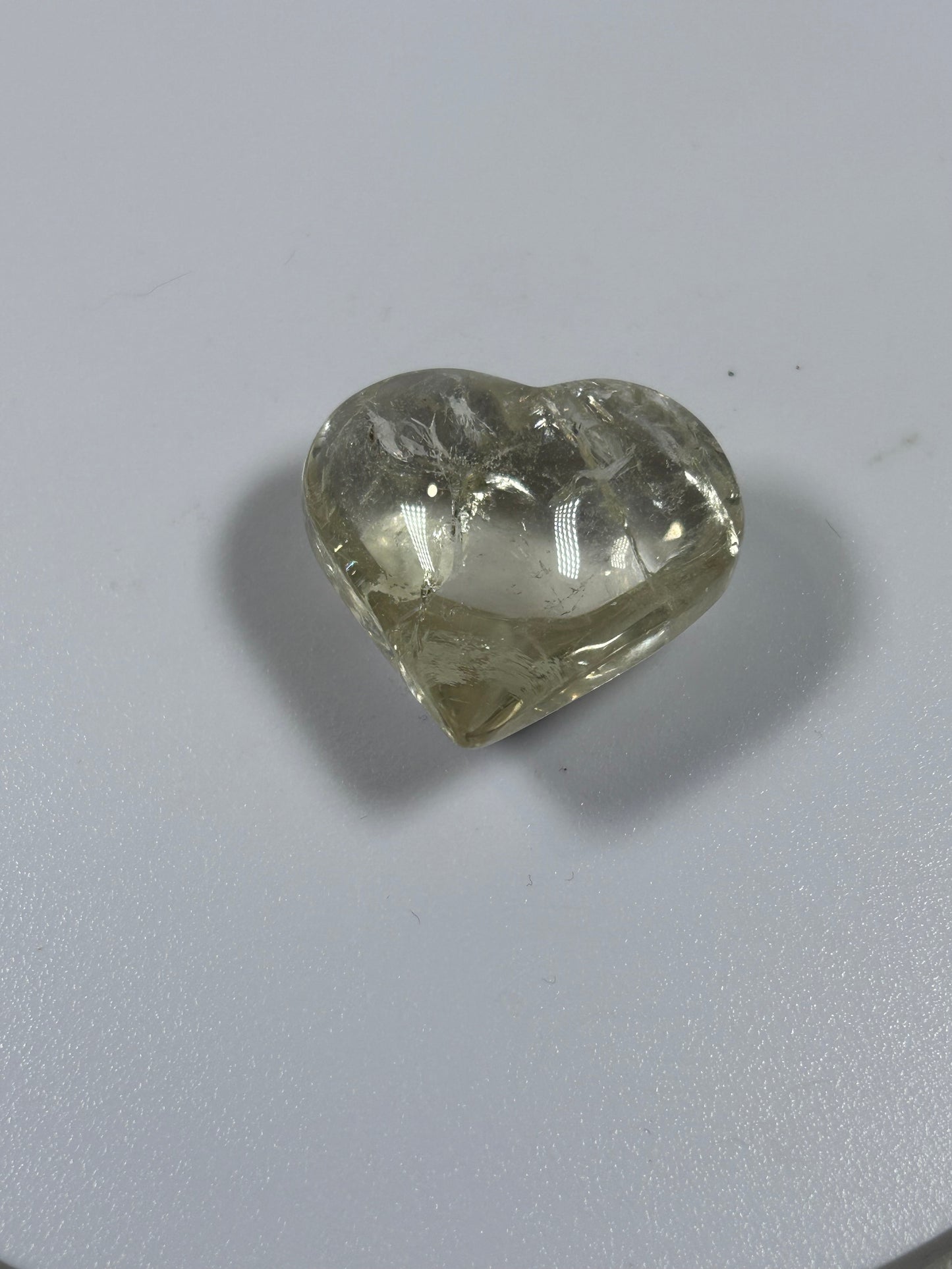 (#878) - Clear Quartz Heart - New