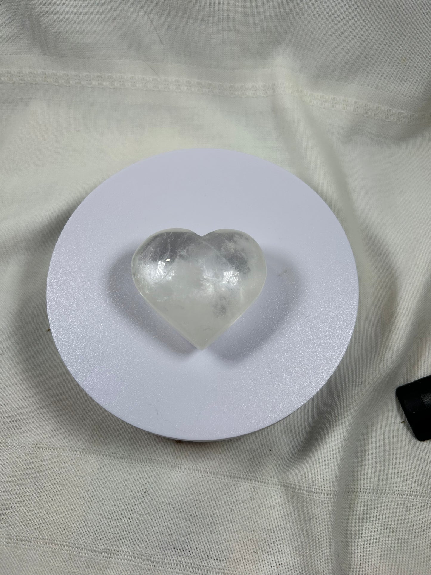 (#859) - Clear Quartz Heart - New