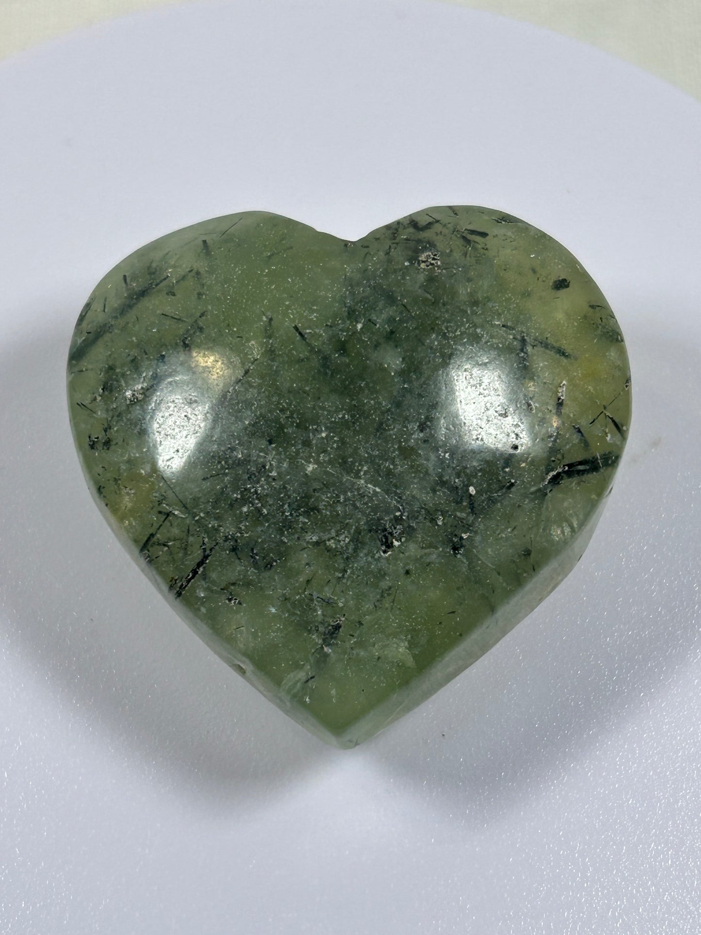 (#847) - Prehnite Heart - New