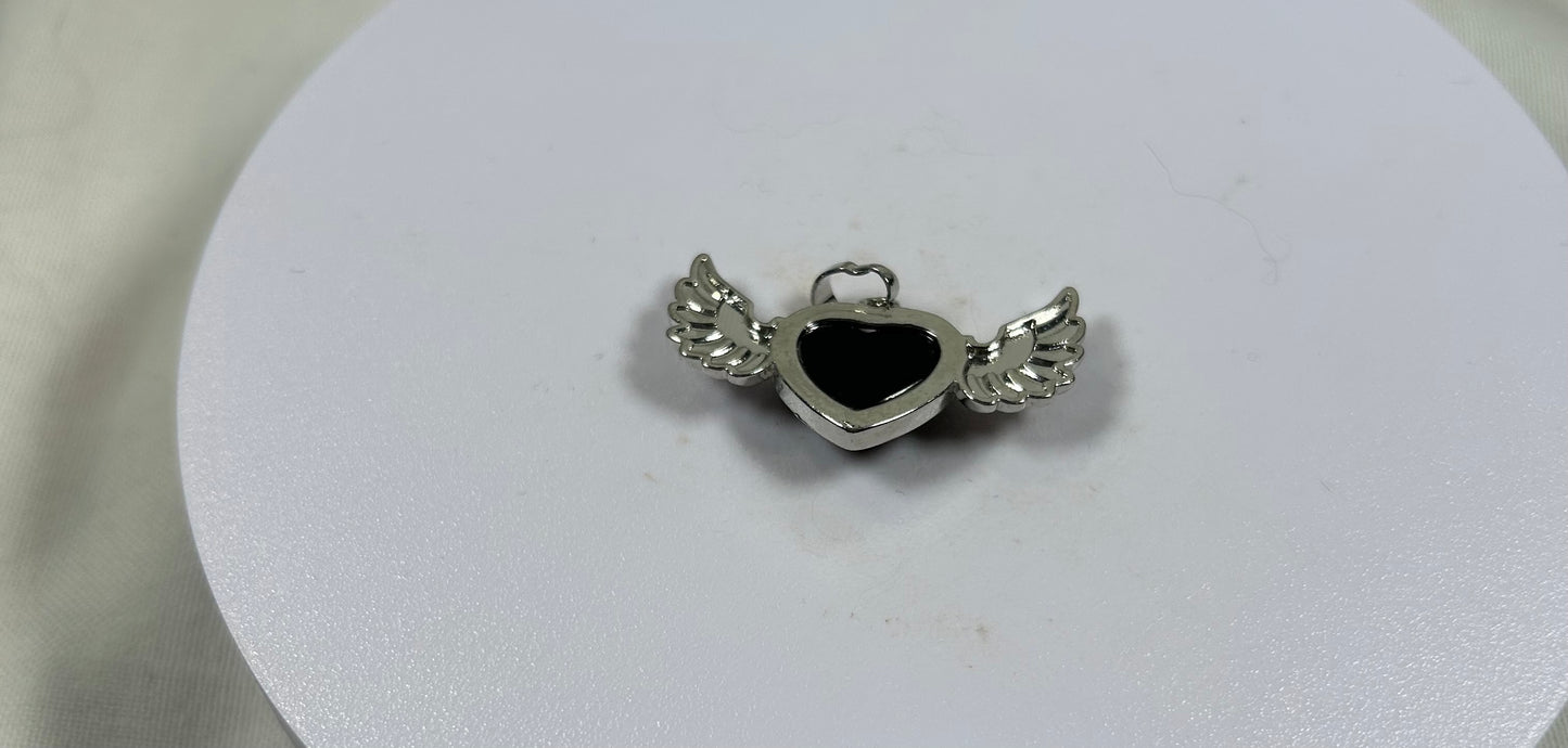 Obsidian With Wings Pendant - New