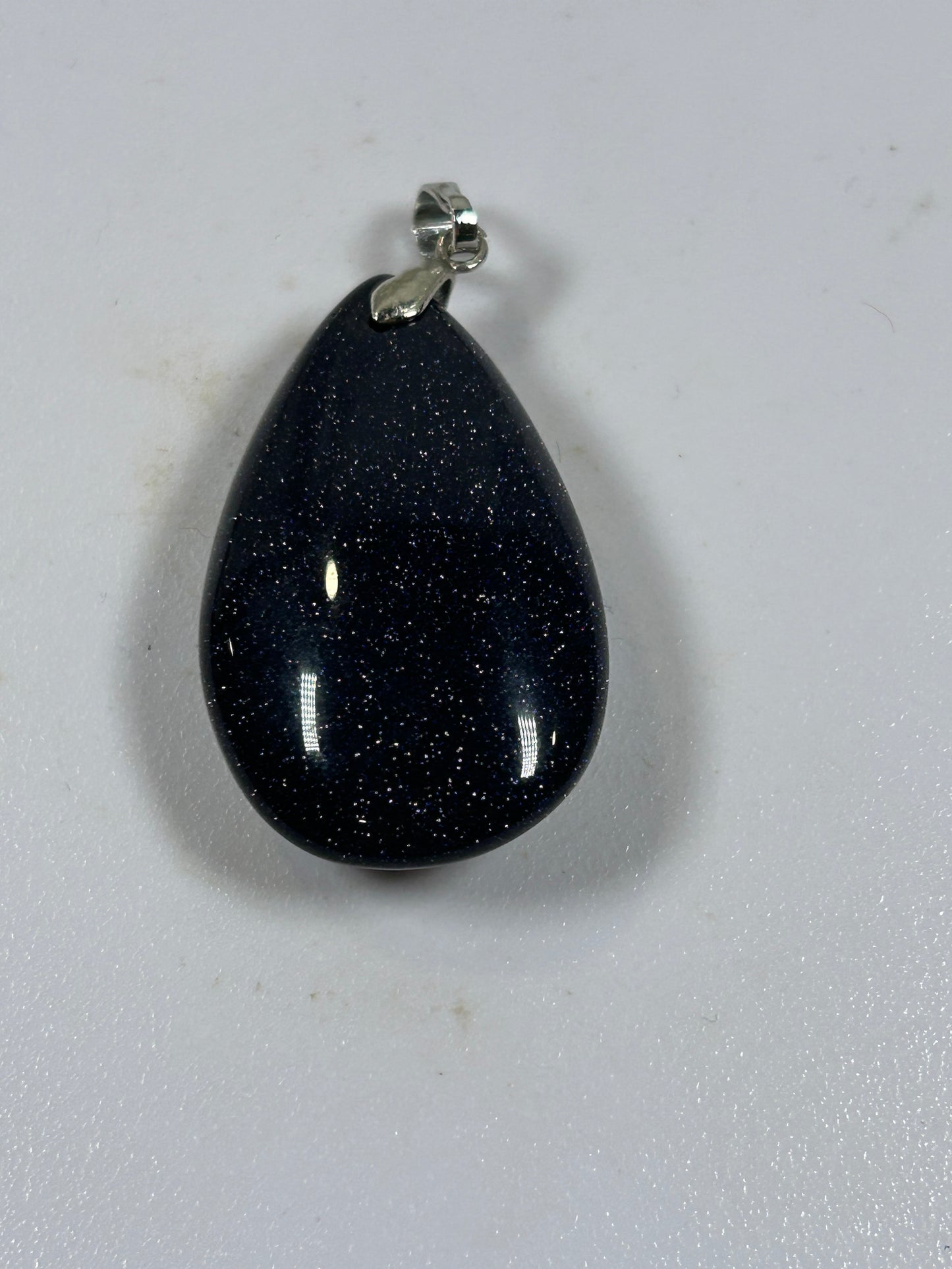 Purple Blue Sparkle Teardrop Pendant - New