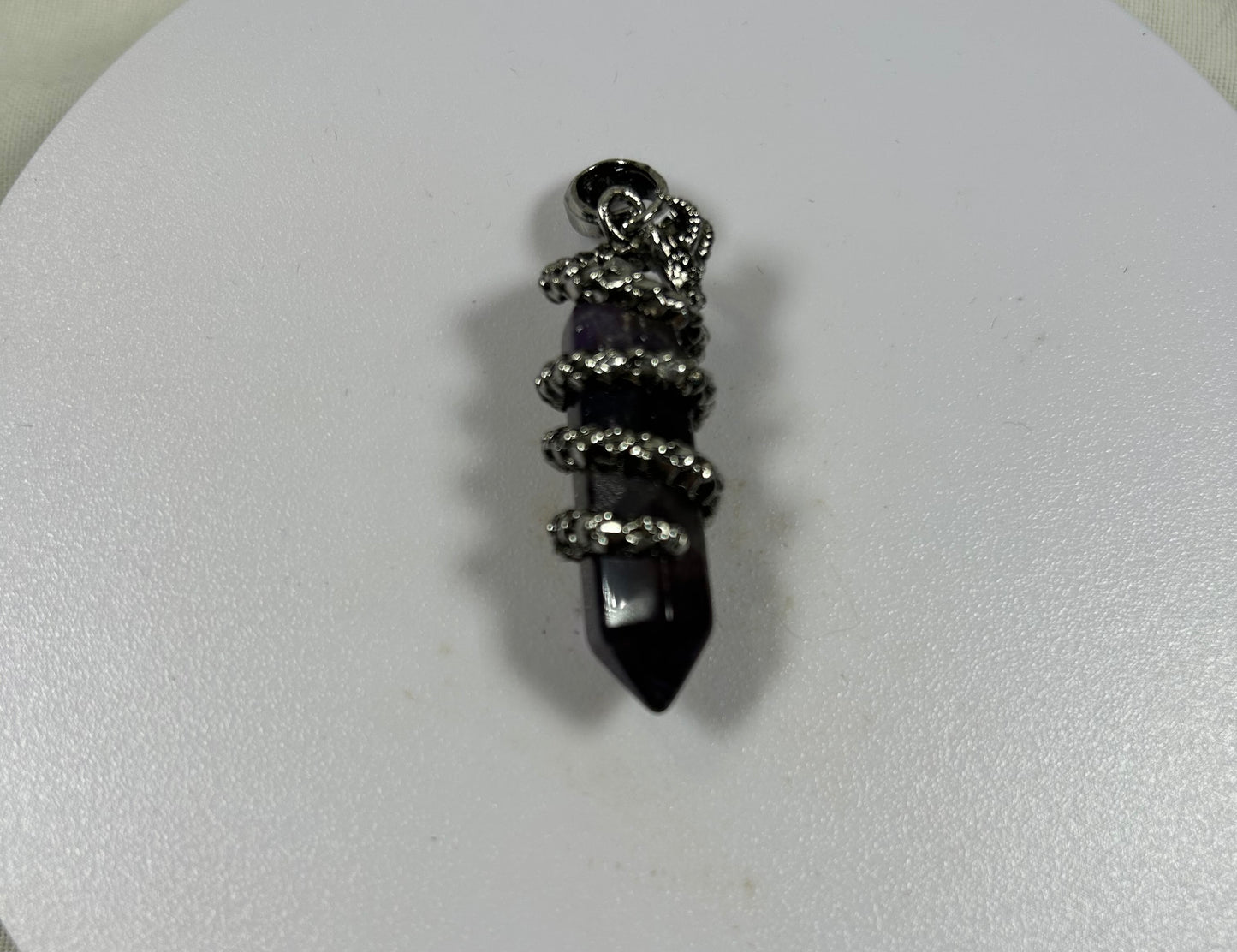 Amethyst With Dragon Pendant - New