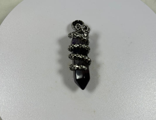 Amethyst With Dragon Pendant - New