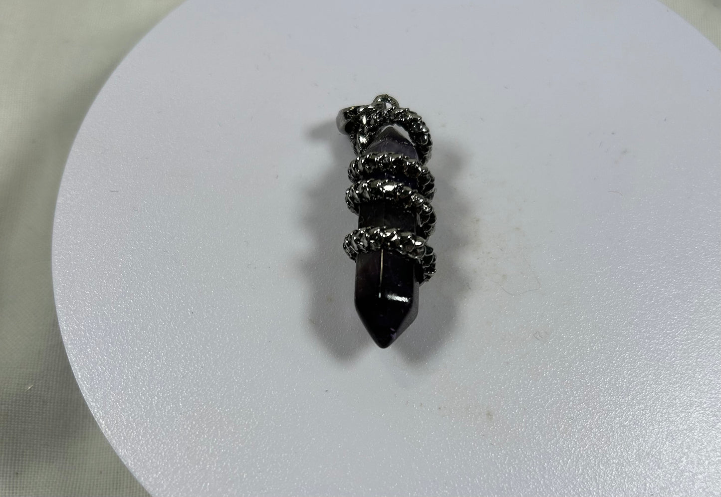 Amethyst With Dragon Pendant - New