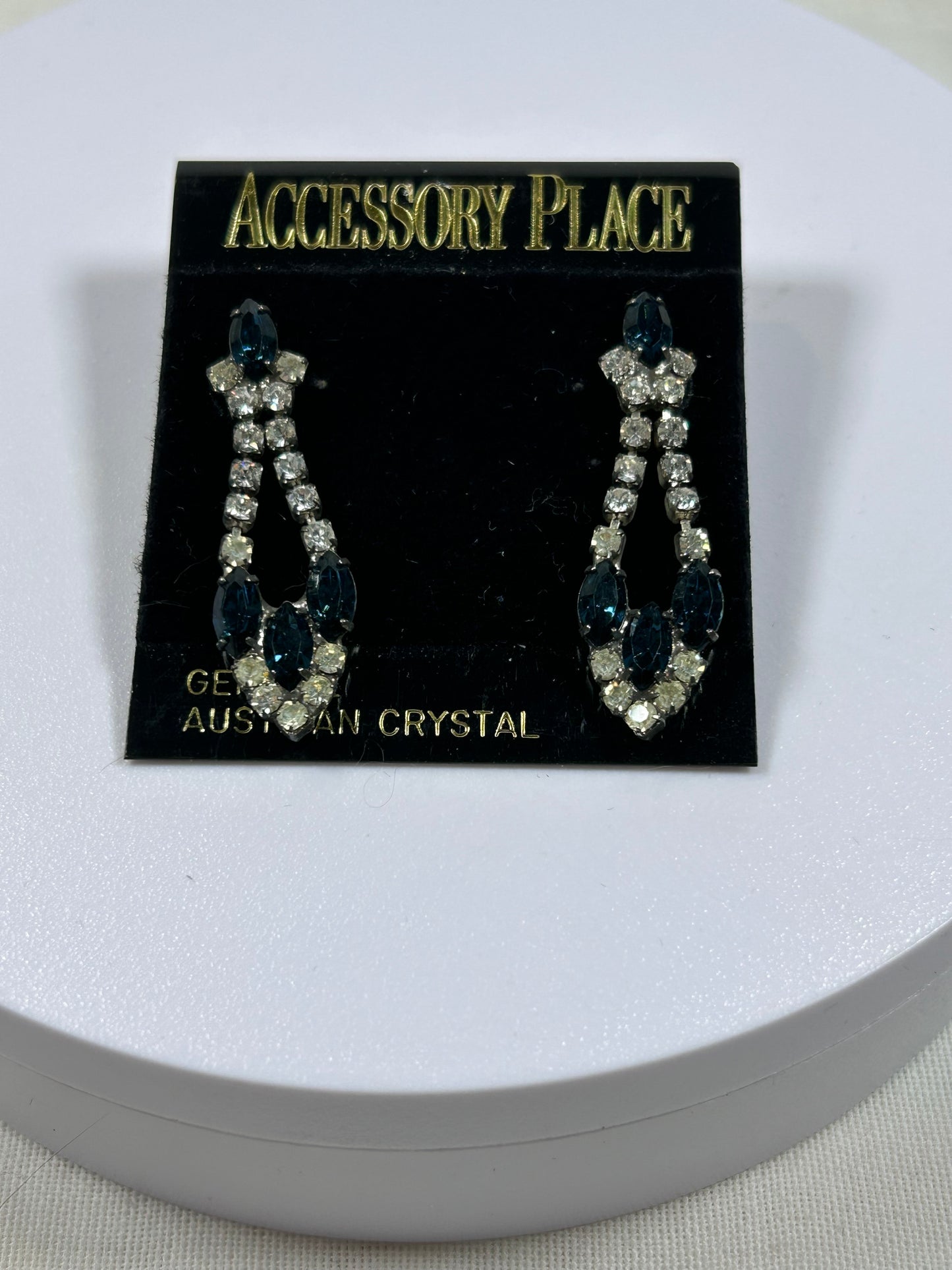 Austrian Crystal Blue Earrings - New