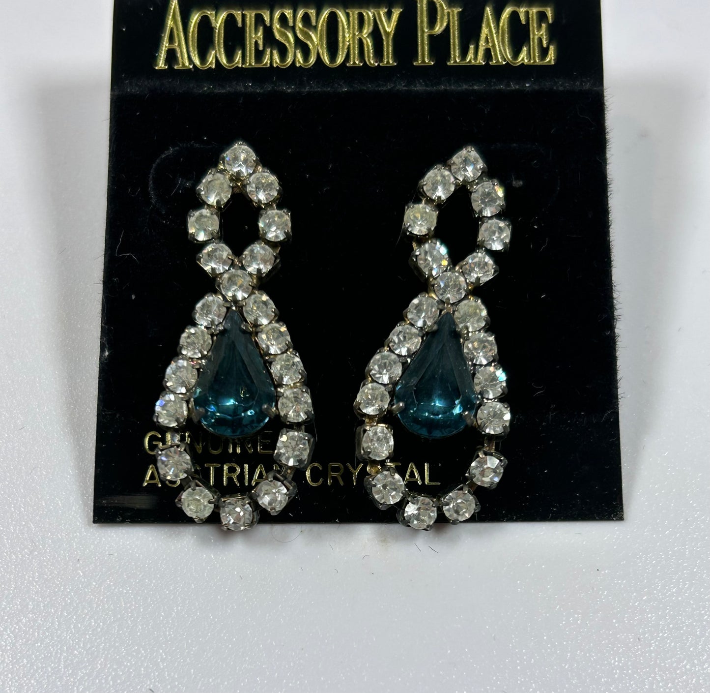 Austrian Crystal Blue Earrings - New