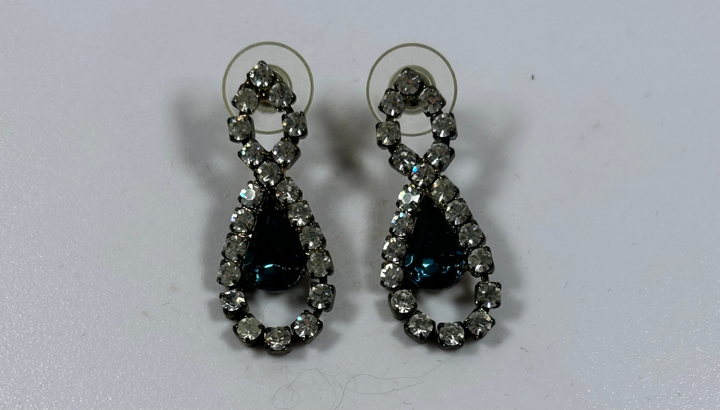 Austrian Crystal Blue Earrings - New