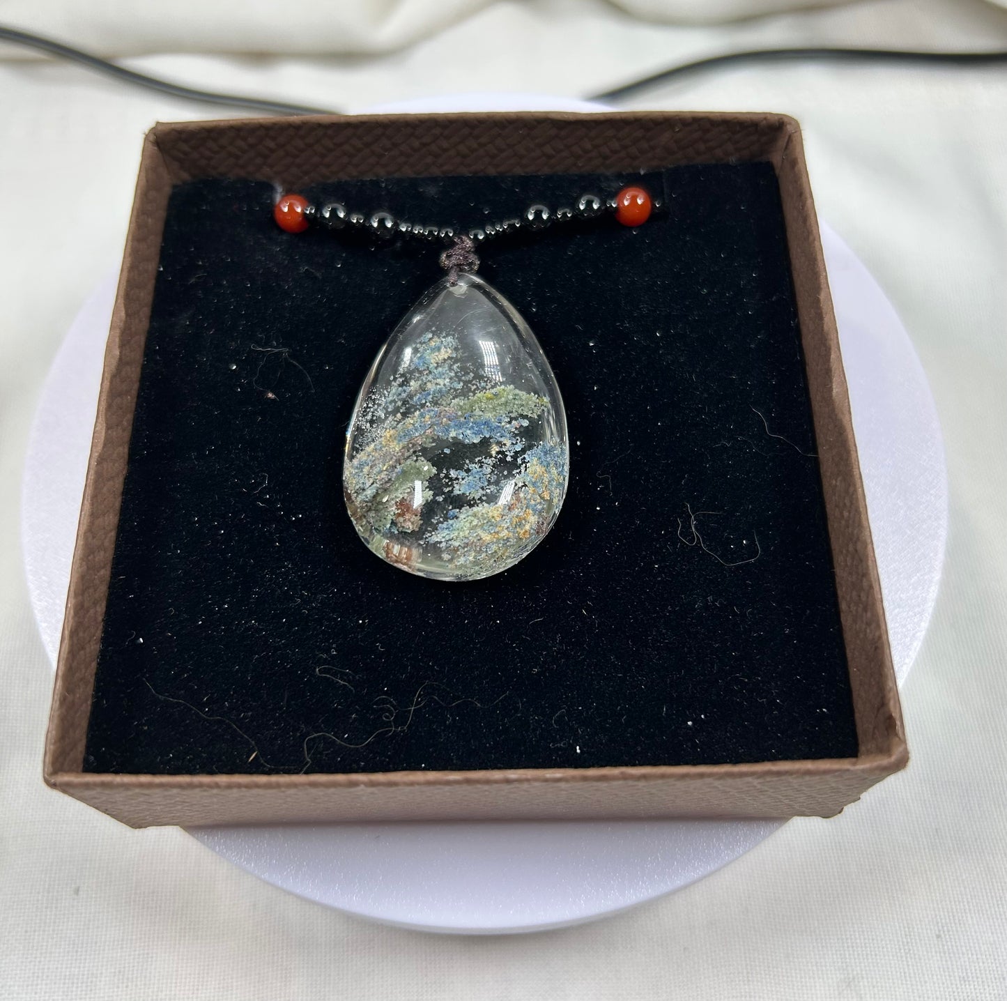 Beaded Garden Quartz Pendant - New