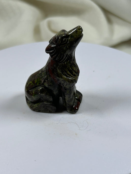 Dragon's Blood Wolf Statue - New