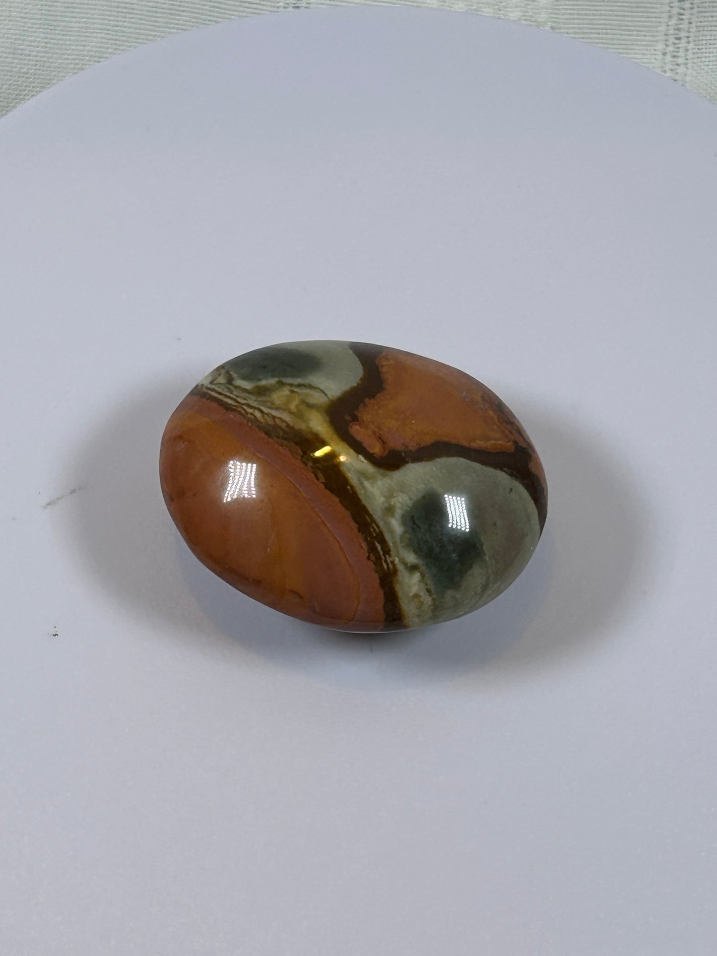 (#91) - POLYCHROME JASPER PALM STONE POLISHED - NEW