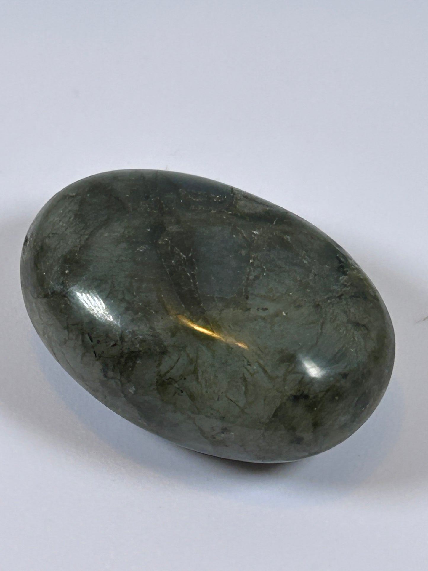 (#92) - LABRADORITE PALM STONE POLISHED - NEW