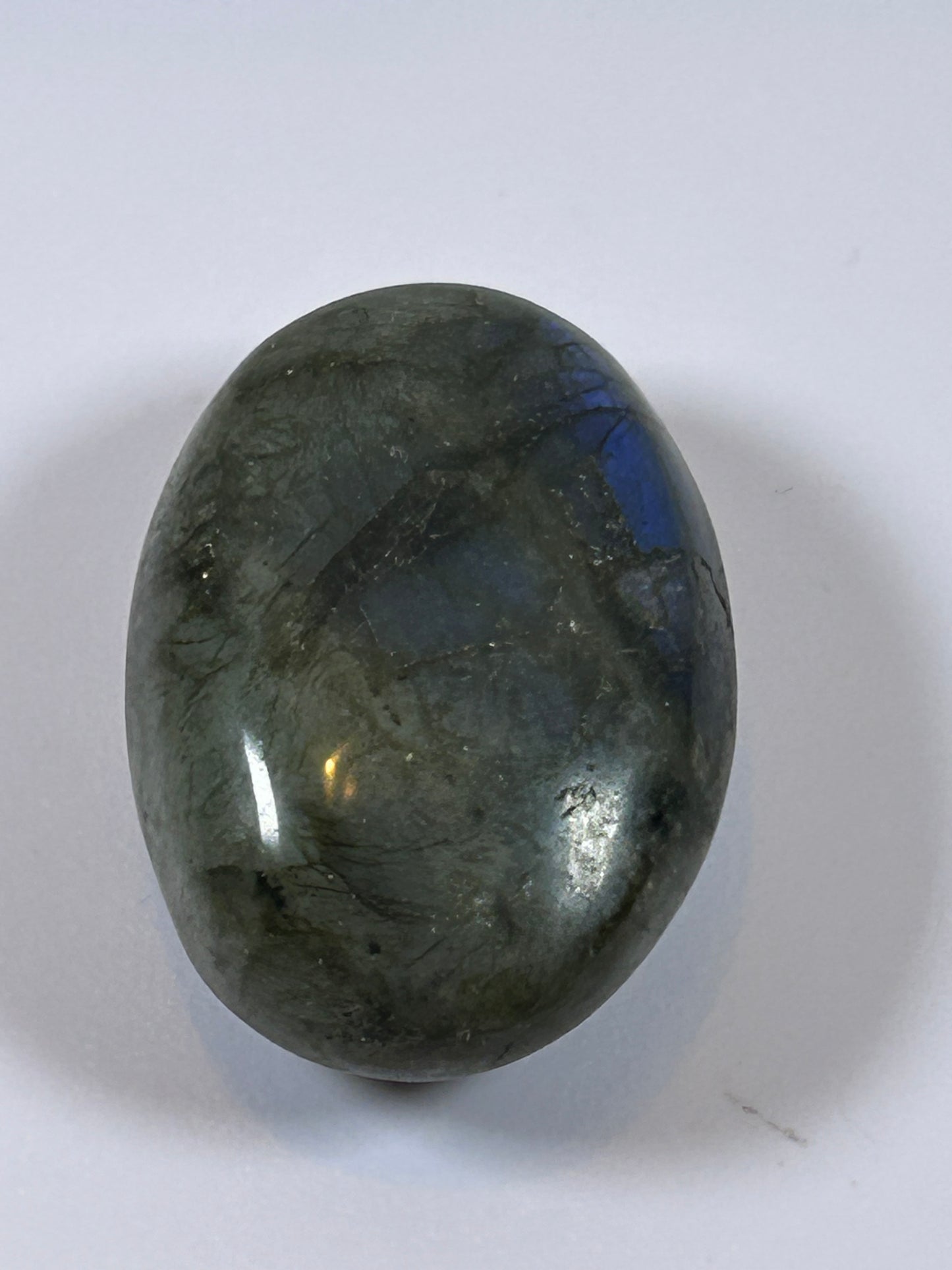 (#92) - LABRADORITE PALM STONE POLISHED - NEW