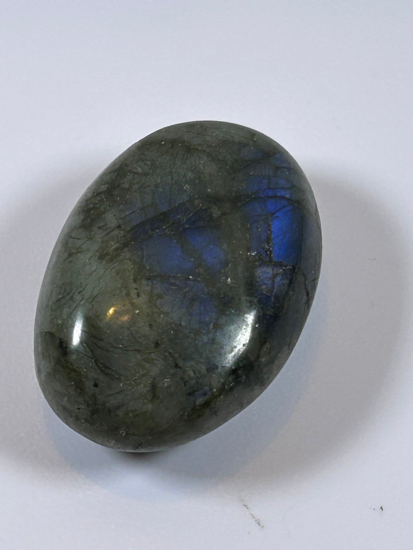 (#92) - LABRADORITE PALM STONE POLISHED - NEW