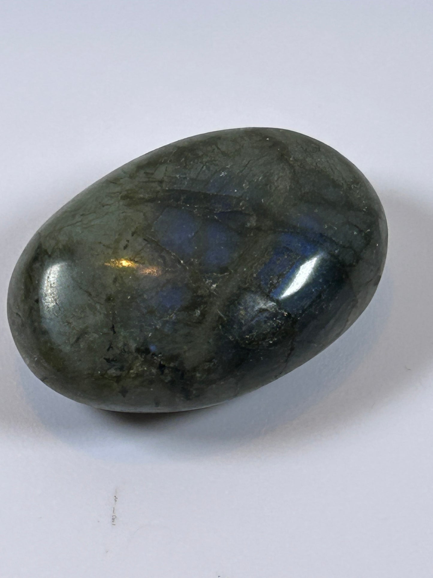 (#92) - LABRADORITE PALM STONE POLISHED - NEW