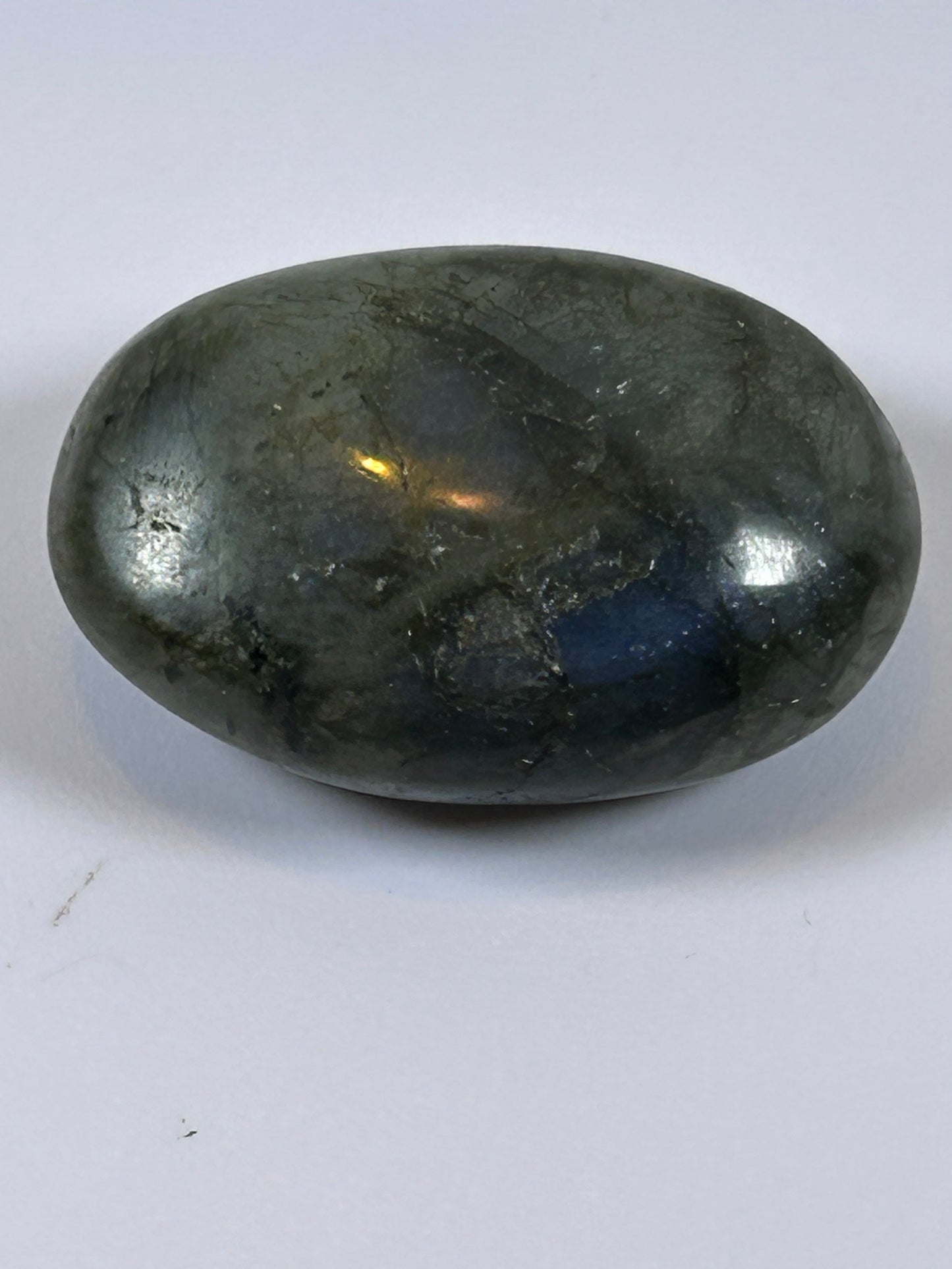 (#92) - LABRADORITE PALM STONE POLISHED - NEW