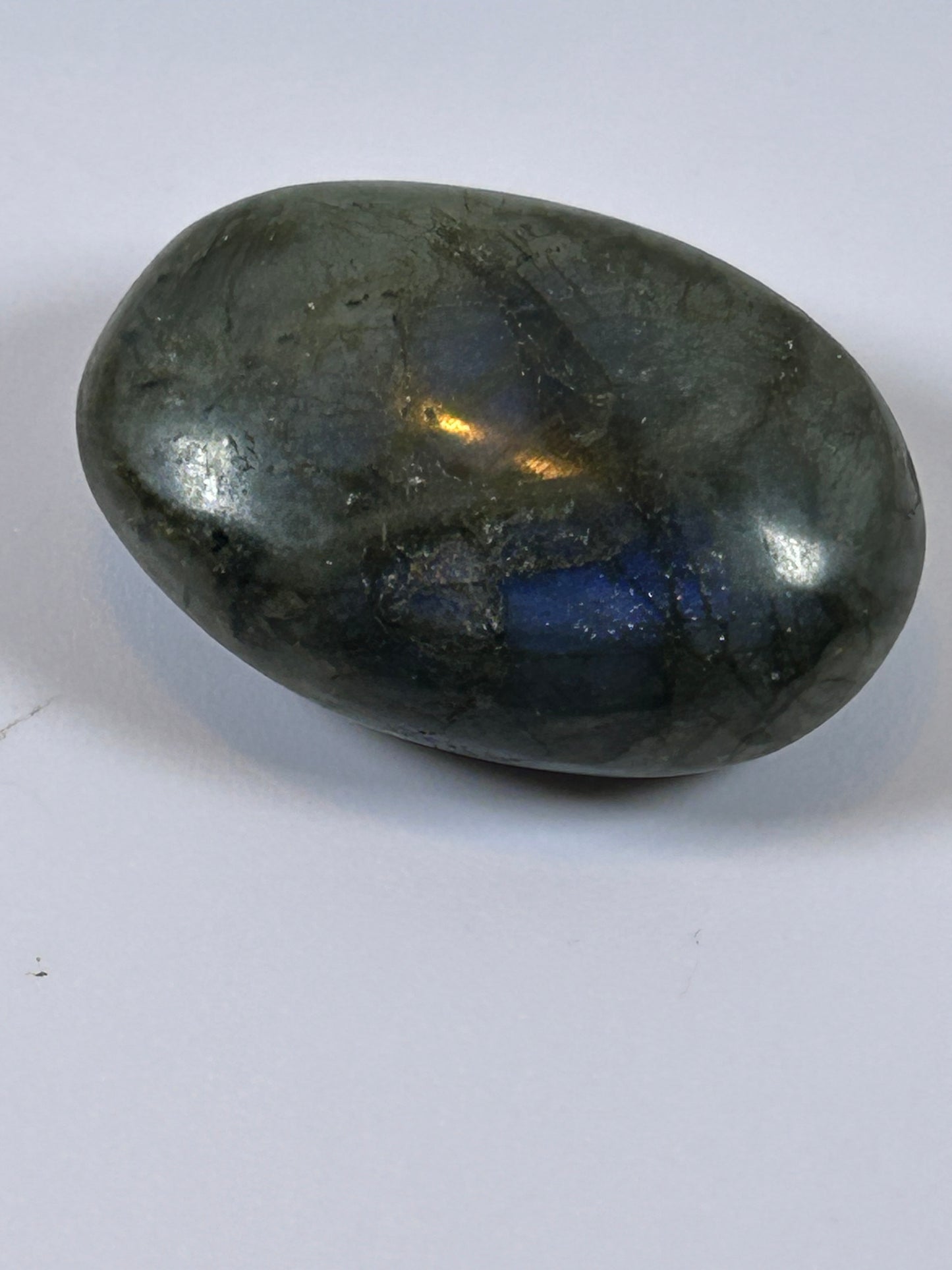 (#92) - LABRADORITE PALM STONE POLISHED - NEW