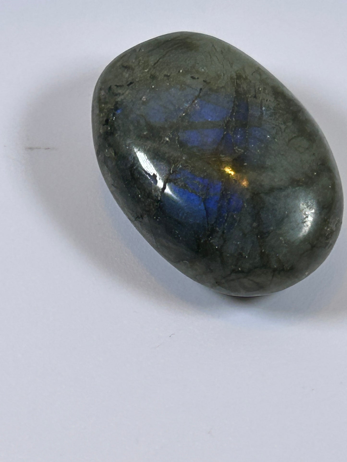 (#92) - LABRADORITE PALM STONE POLISHED - NEW