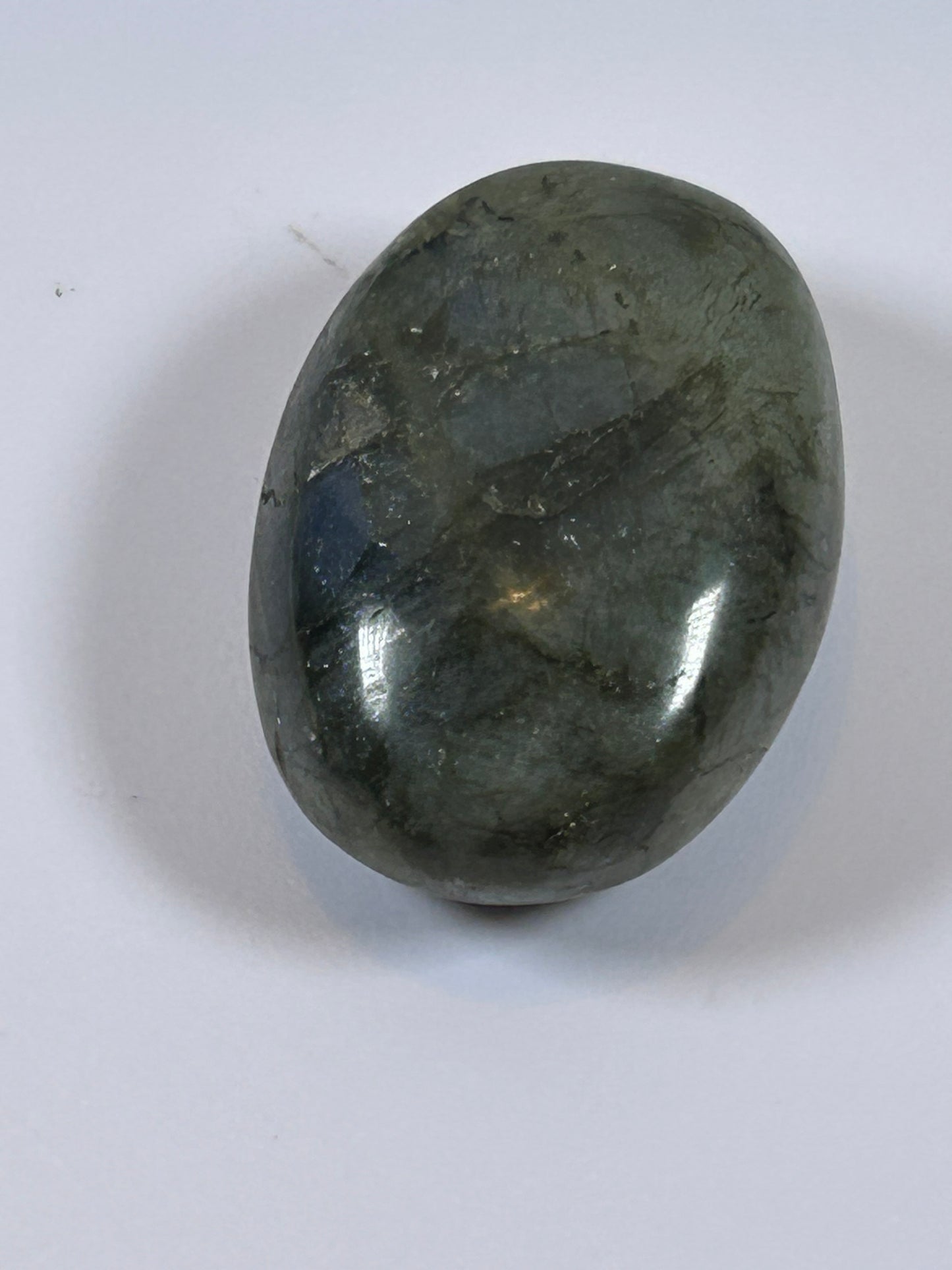 (#92) - LABRADORITE PALM STONE POLISHED - NEW