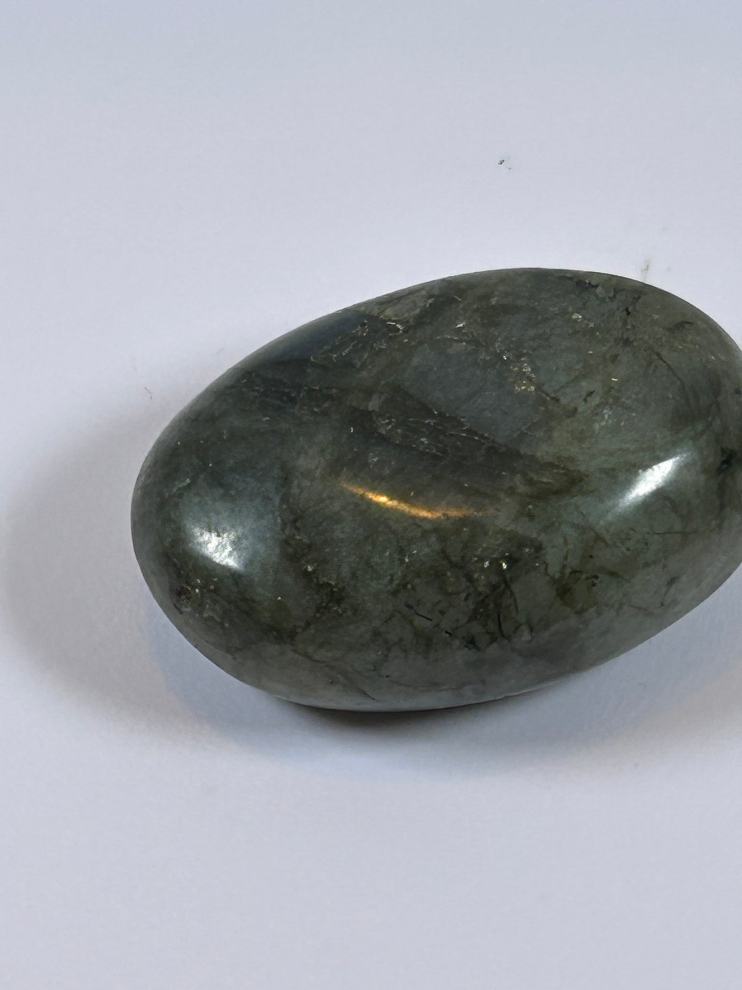 (#92) - LABRADORITE PALM STONE POLISHED - NEW