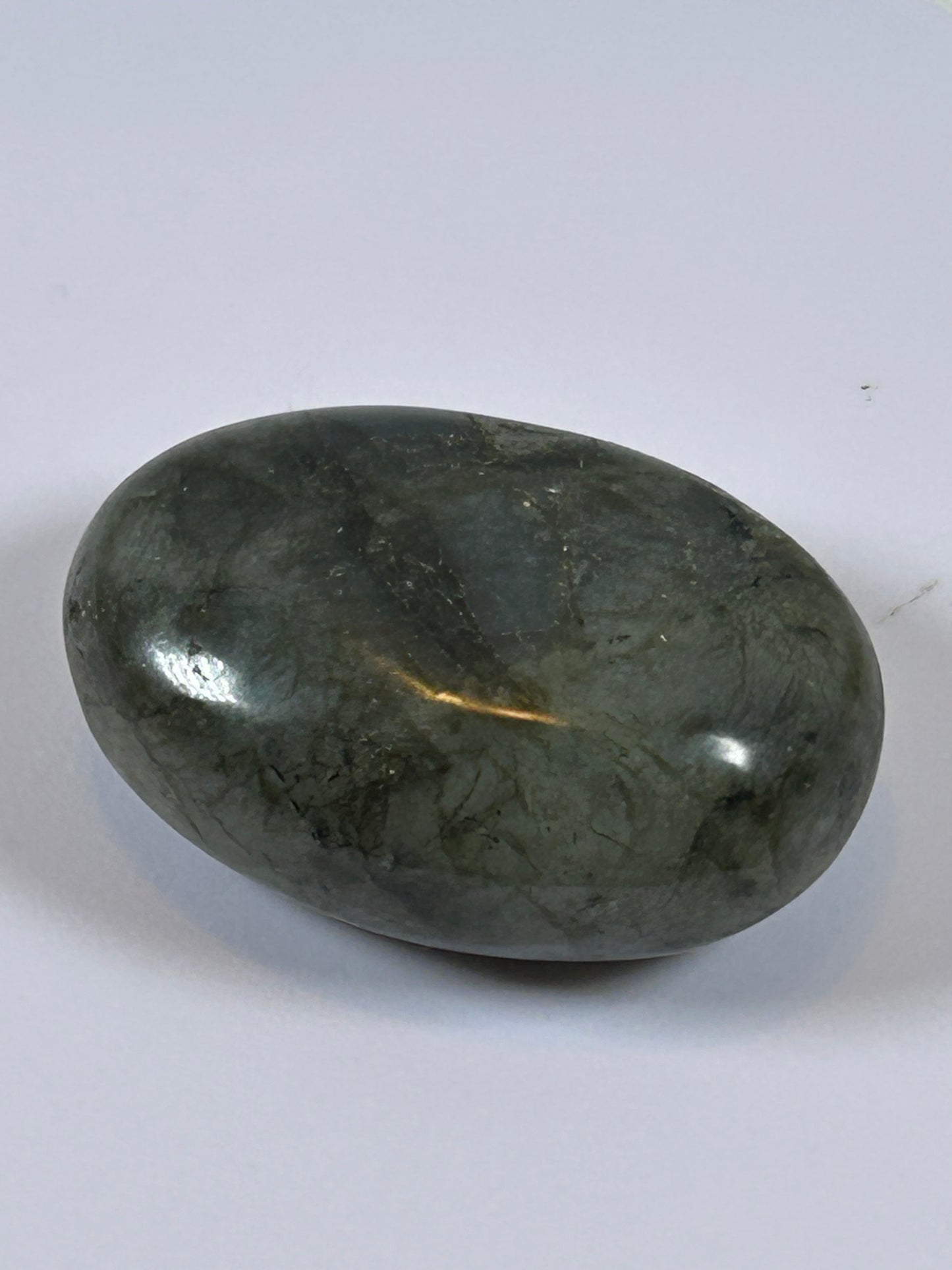 (#92) - LABRADORITE PALM STONE POLISHED - NEW