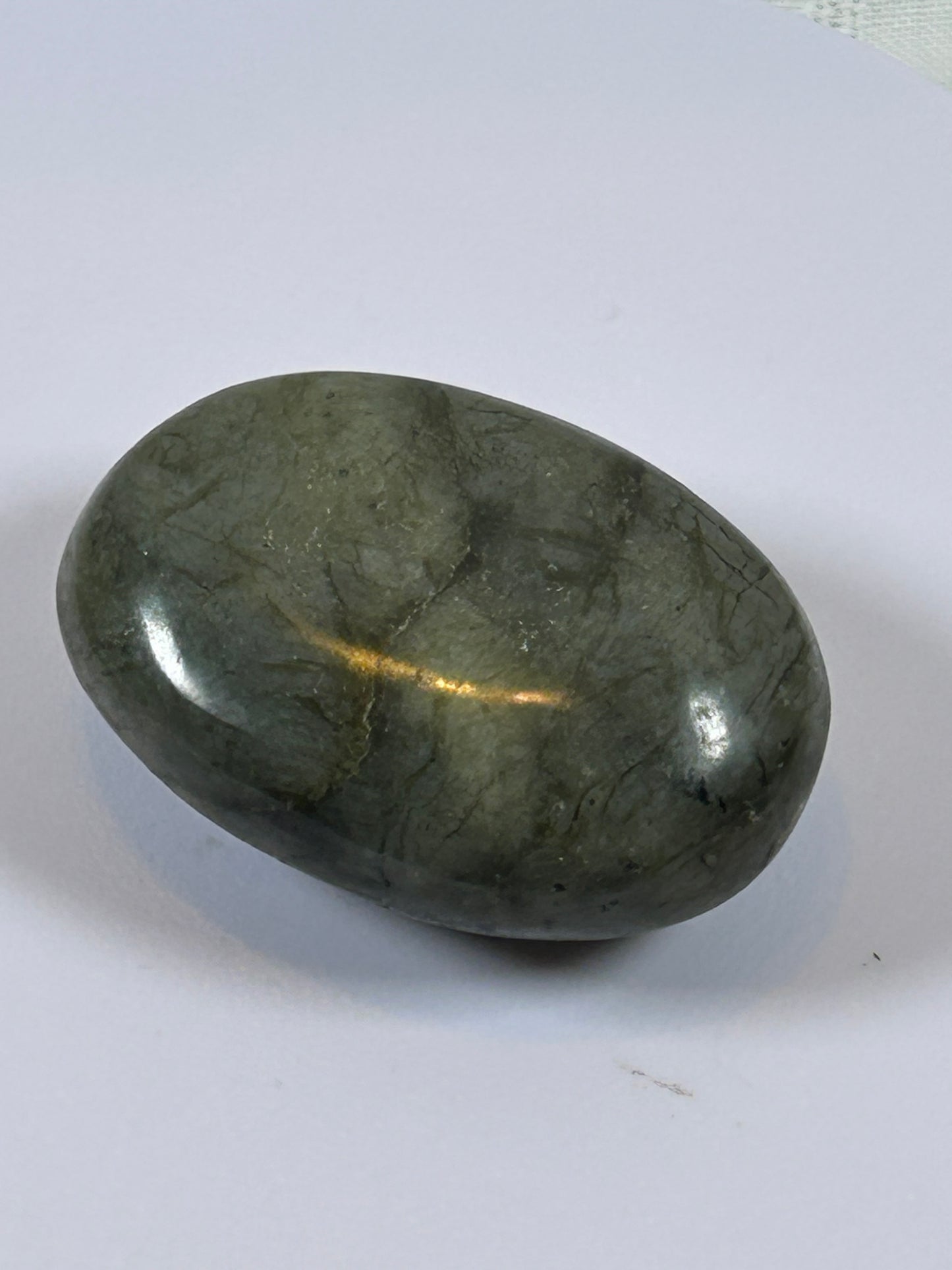 (#92) - LABRADORITE PALM STONE POLISHED - NEW