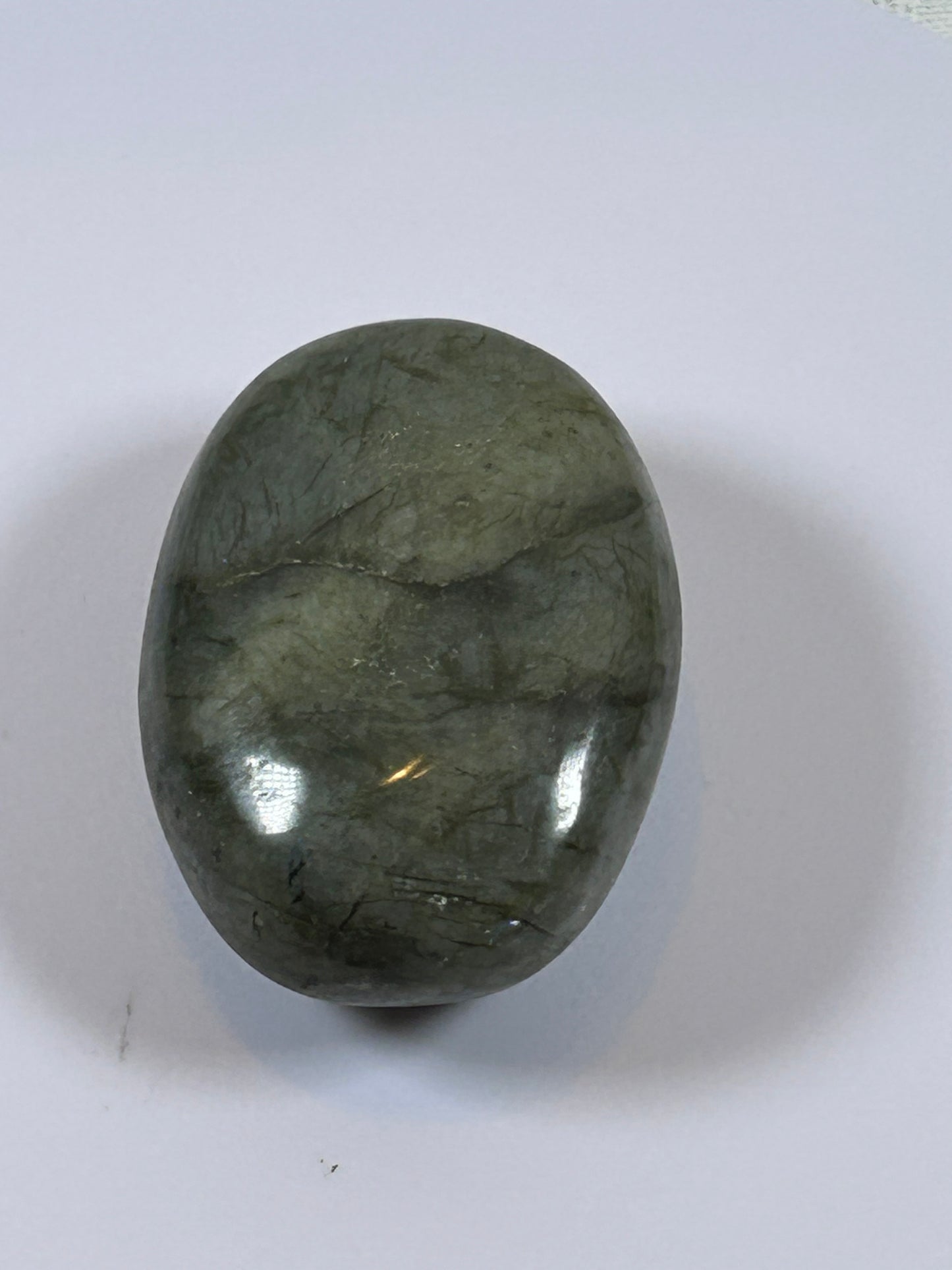 (#92) - LABRADORITE PALM STONE POLISHED - NEW