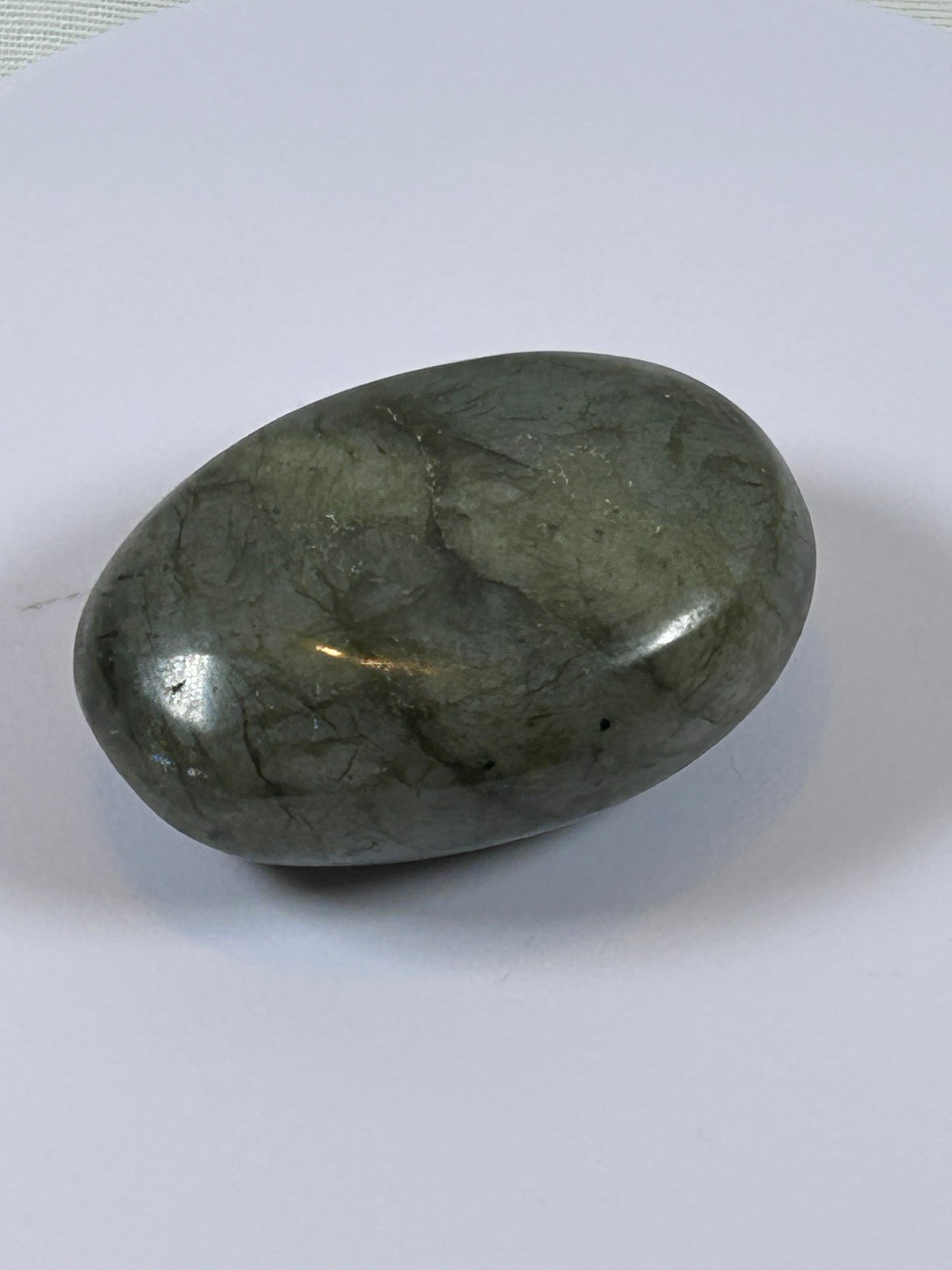 (#92) - LABRADORITE PALM STONE POLISHED - NEW