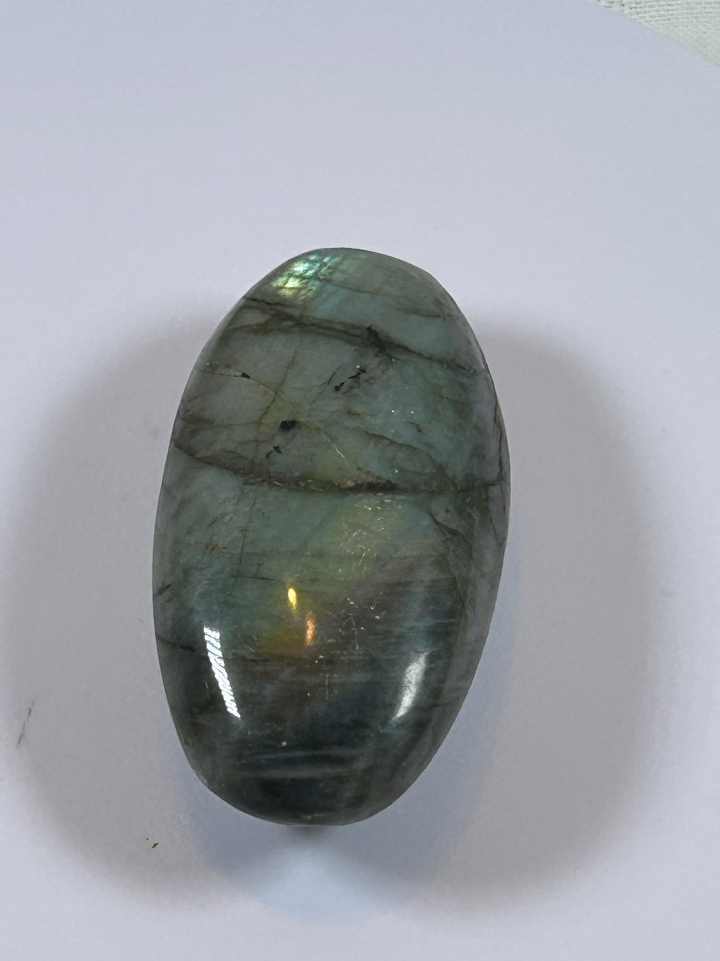 (#93) - LABRADORITE PALM STONE POLISHED - NEW