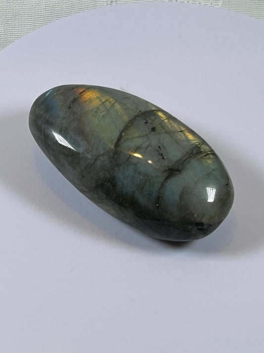 (#93) - LABRADORITE PALM STONE POLISHED - NEW