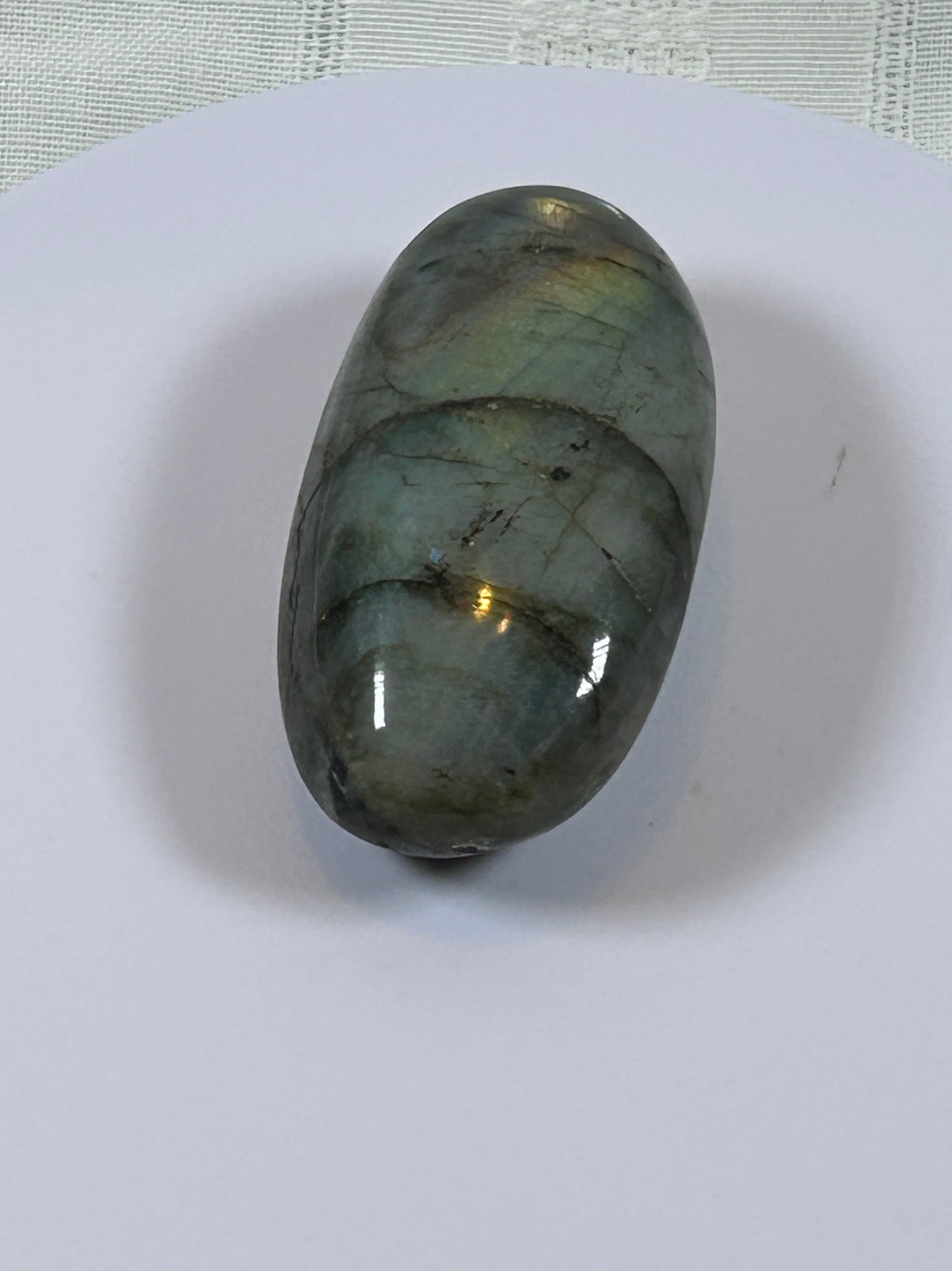 (#93) - LABRADORITE PALM STONE POLISHED - NEW