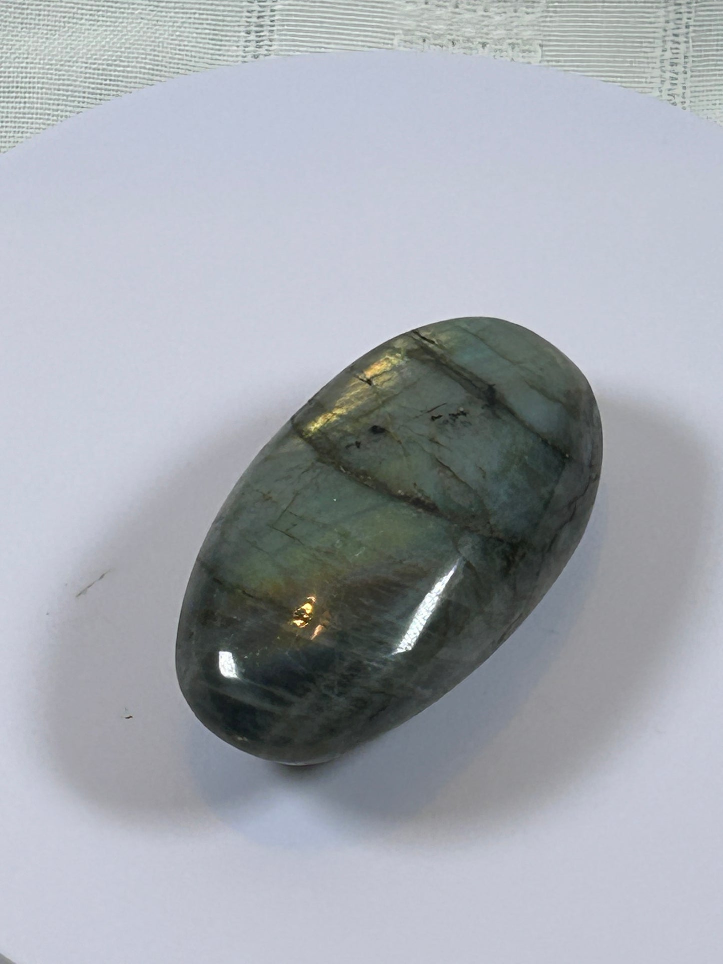 (#93) - LABRADORITE PALM STONE POLISHED - NEW