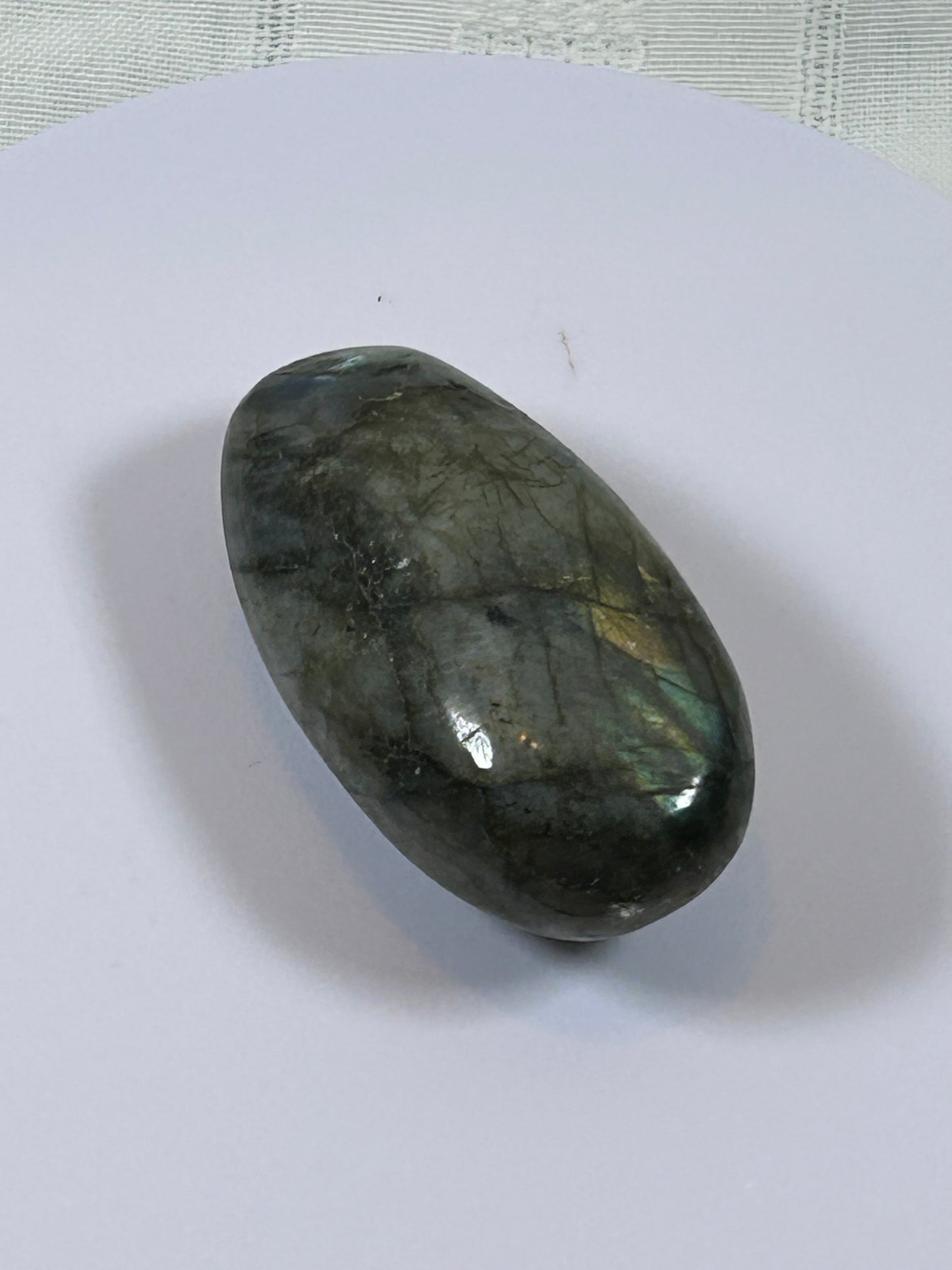 (#93) - LABRADORITE PALM STONE POLISHED - NEW