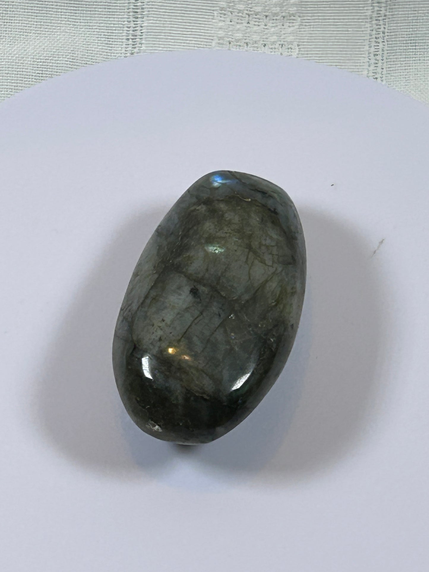 (#93) - LABRADORITE PALM STONE POLISHED - NEW