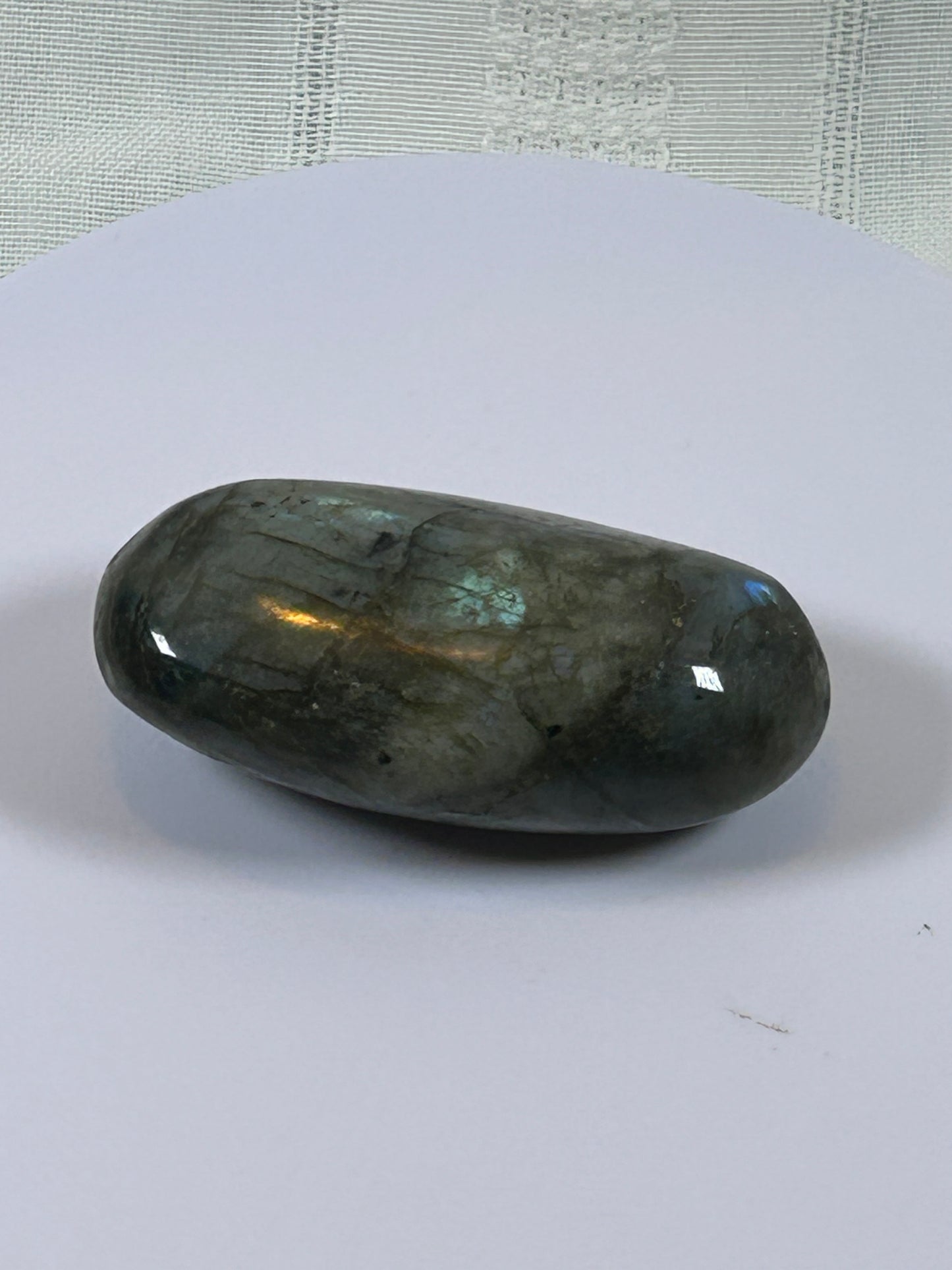 (#93) - LABRADORITE PALM STONE POLISHED - NEW