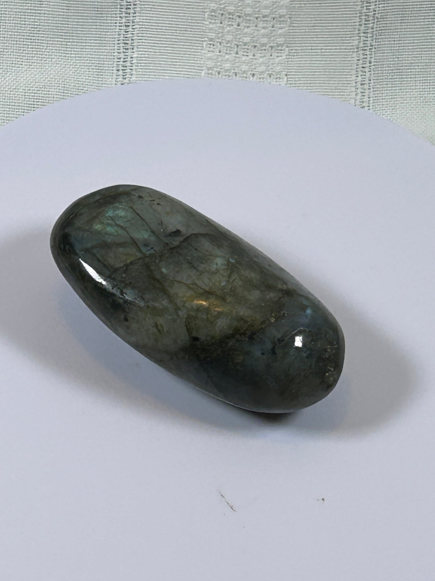 (#93) - LABRADORITE PALM STONE POLISHED - NEW