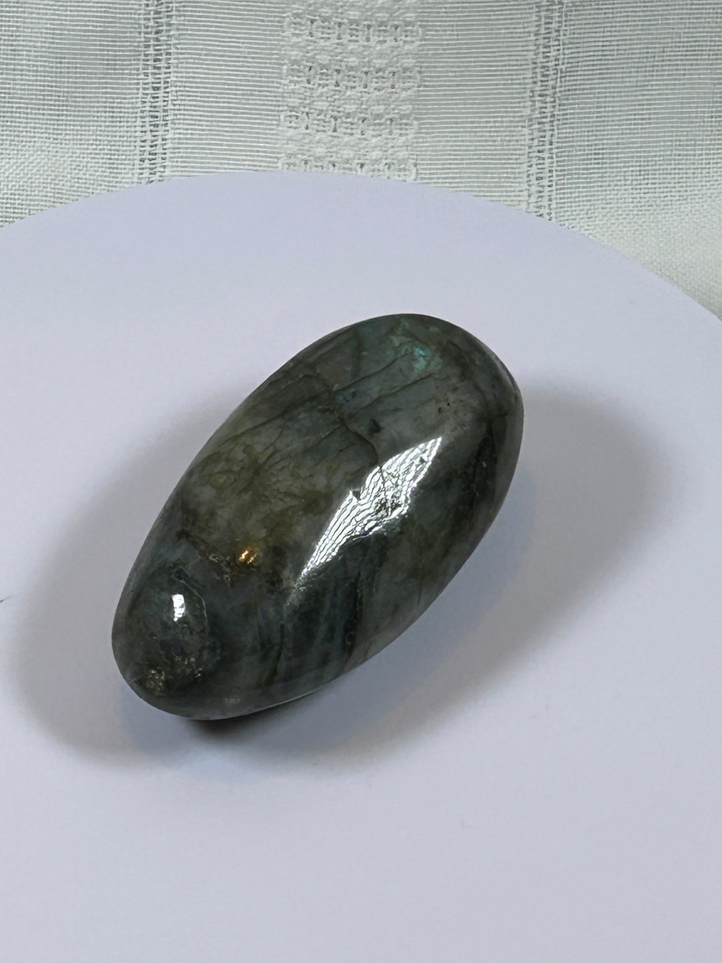 (#93) - LABRADORITE PALM STONE POLISHED - NEW