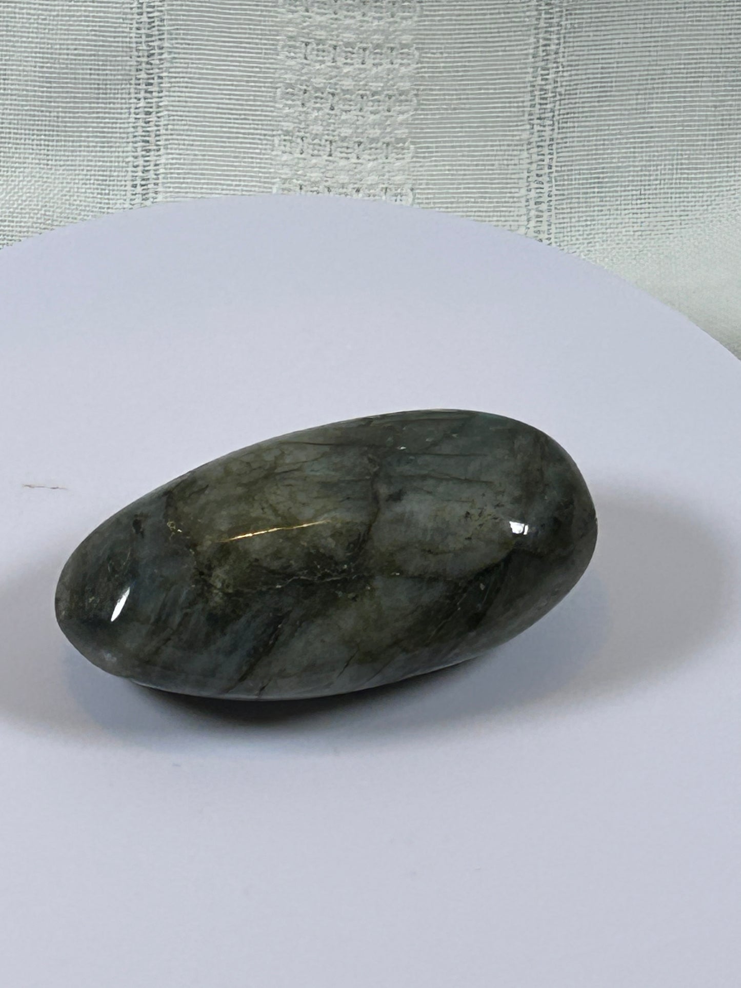 (#93) - LABRADORITE PALM STONE POLISHED - NEW