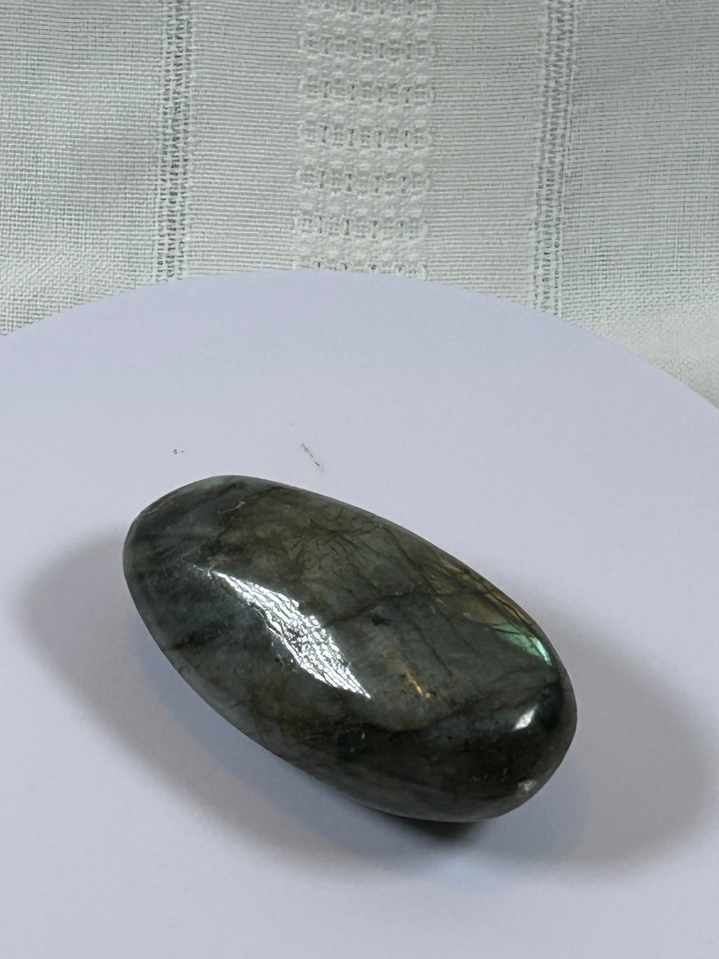 (#93) - LABRADORITE PALM STONE POLISHED - NEW