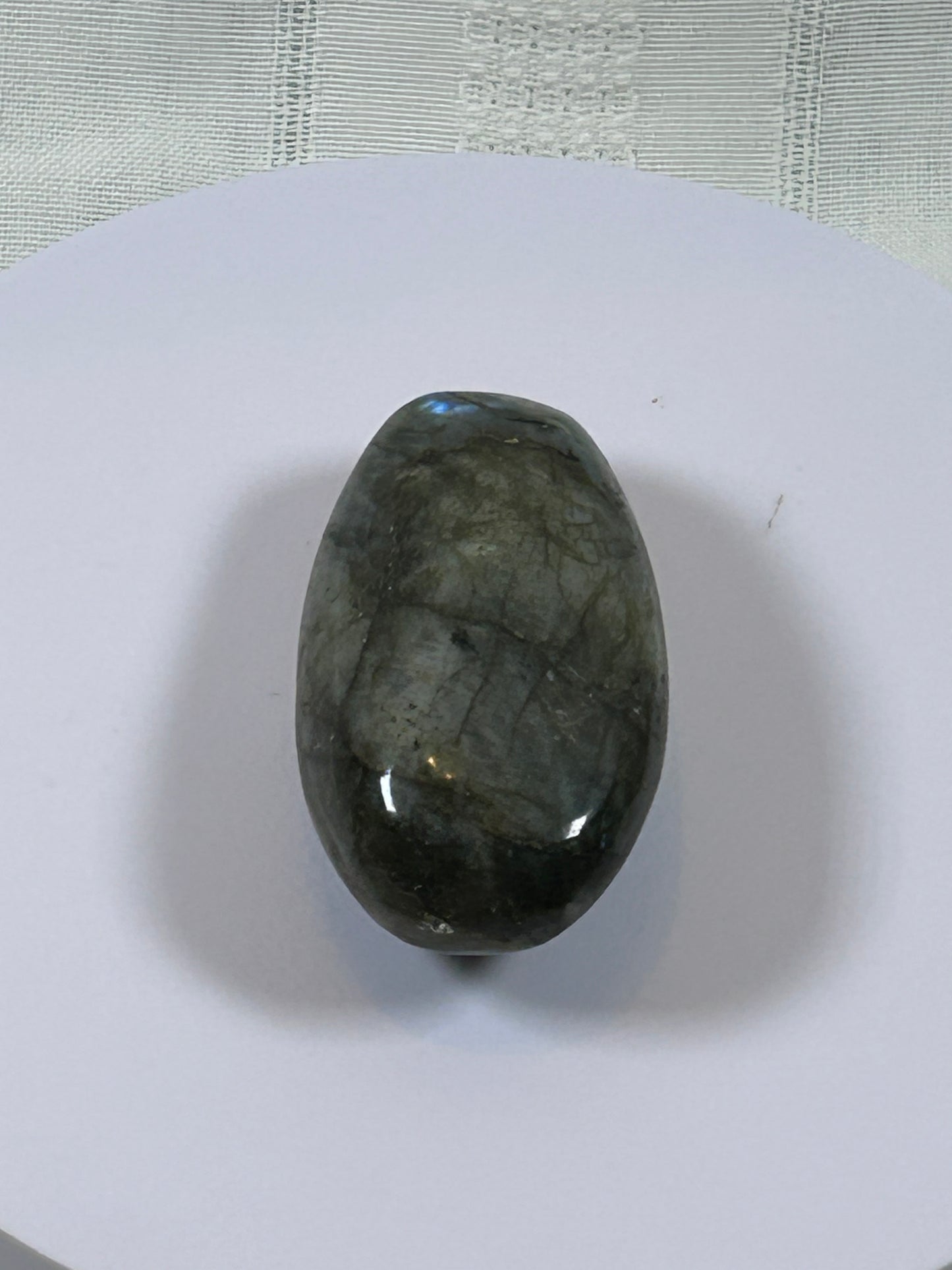 (#93) - LABRADORITE PALM STONE POLISHED - NEW