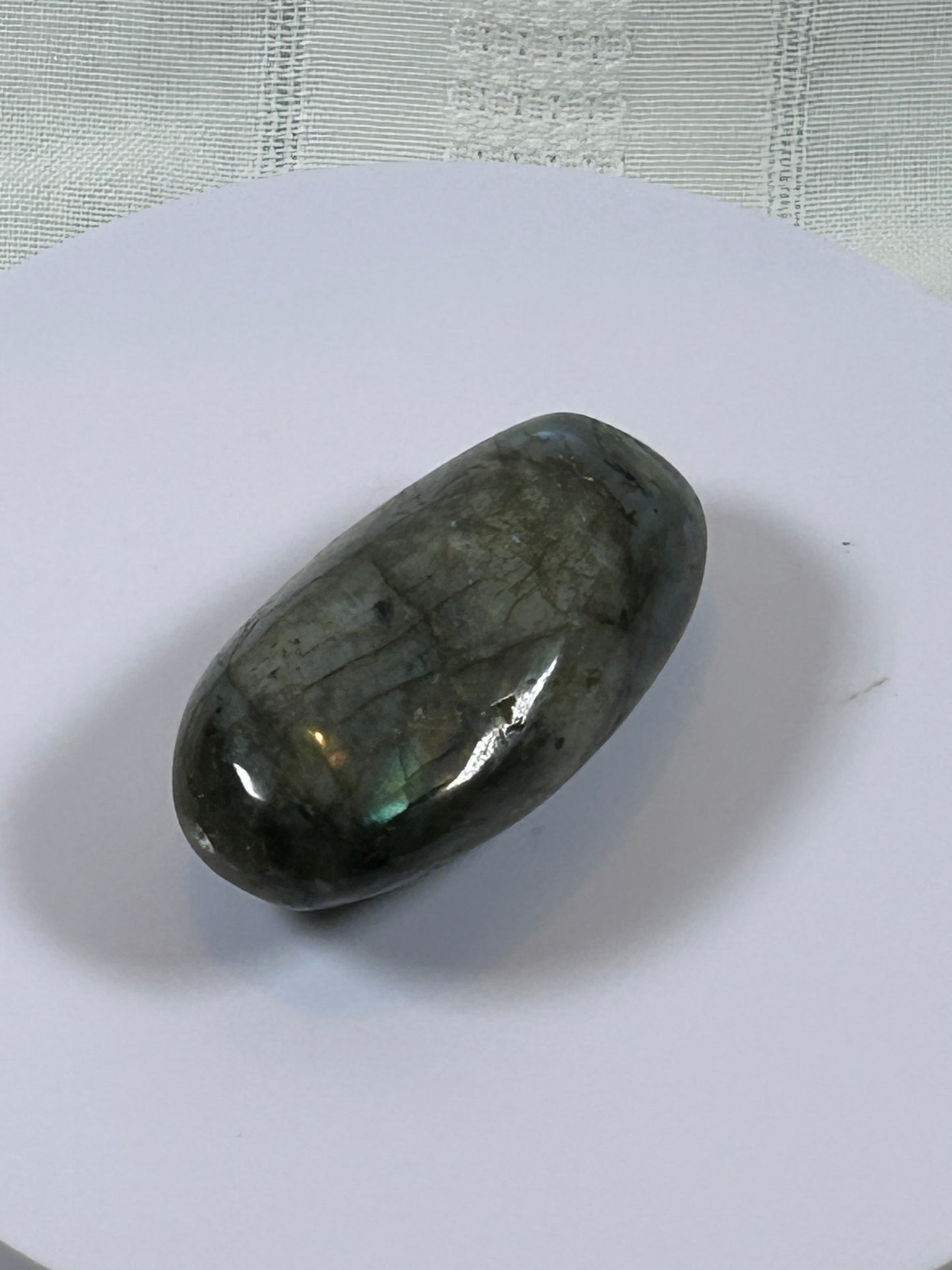 (#93) - LABRADORITE PALM STONE POLISHED - NEW