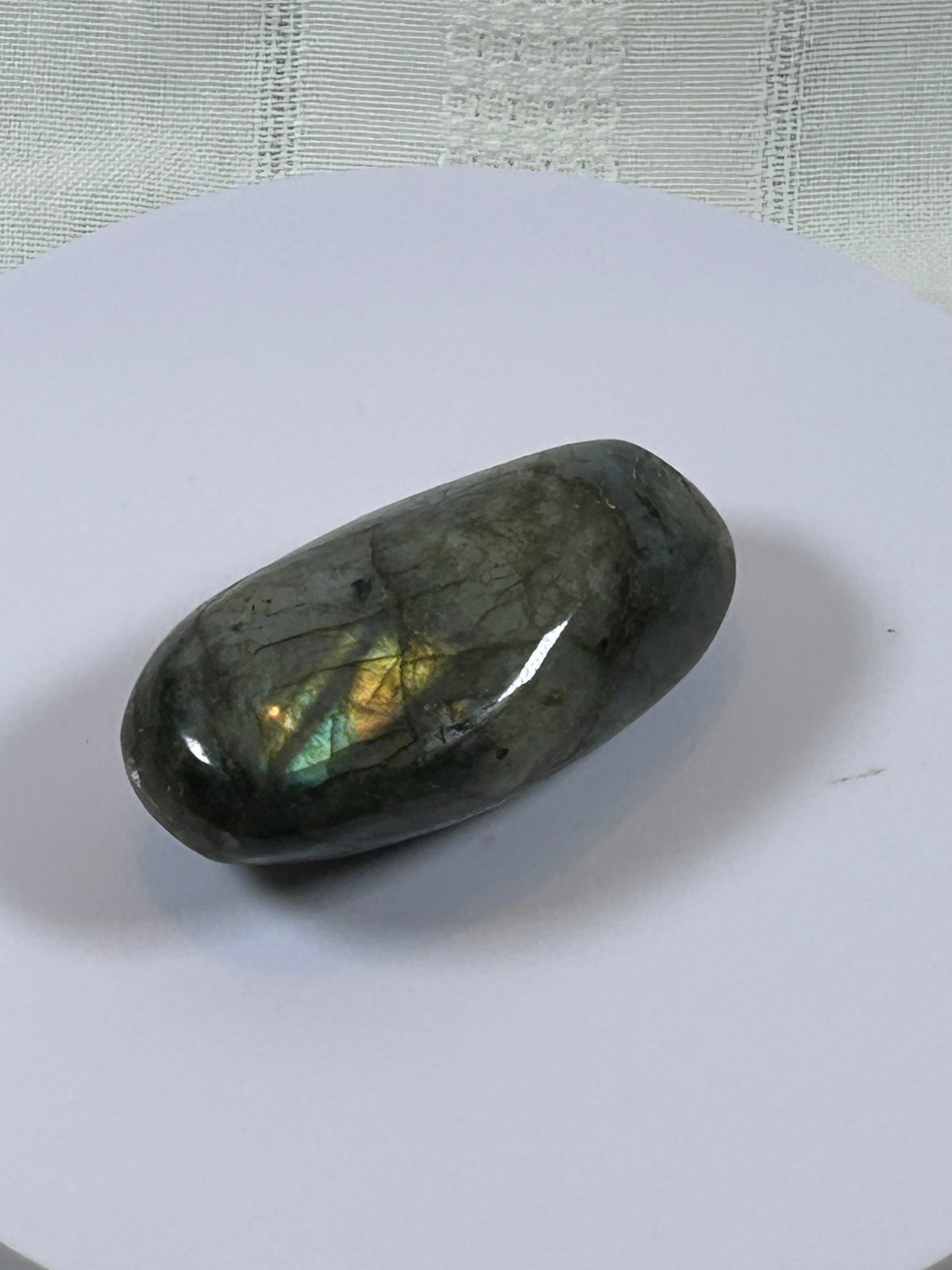 (#93) - LABRADORITE PALM STONE POLISHED - NEW