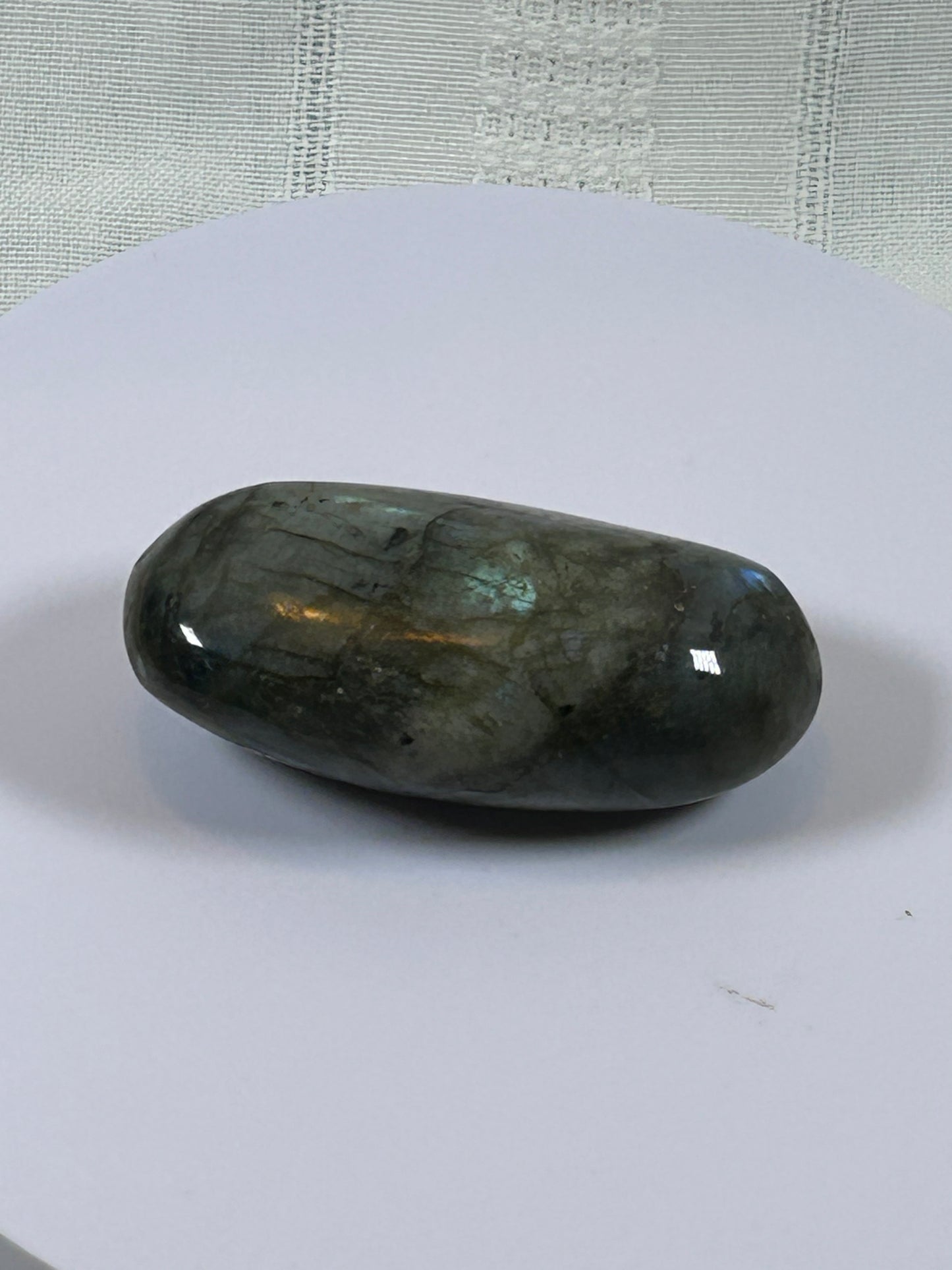 (#93) - LABRADORITE PALM STONE POLISHED - NEW