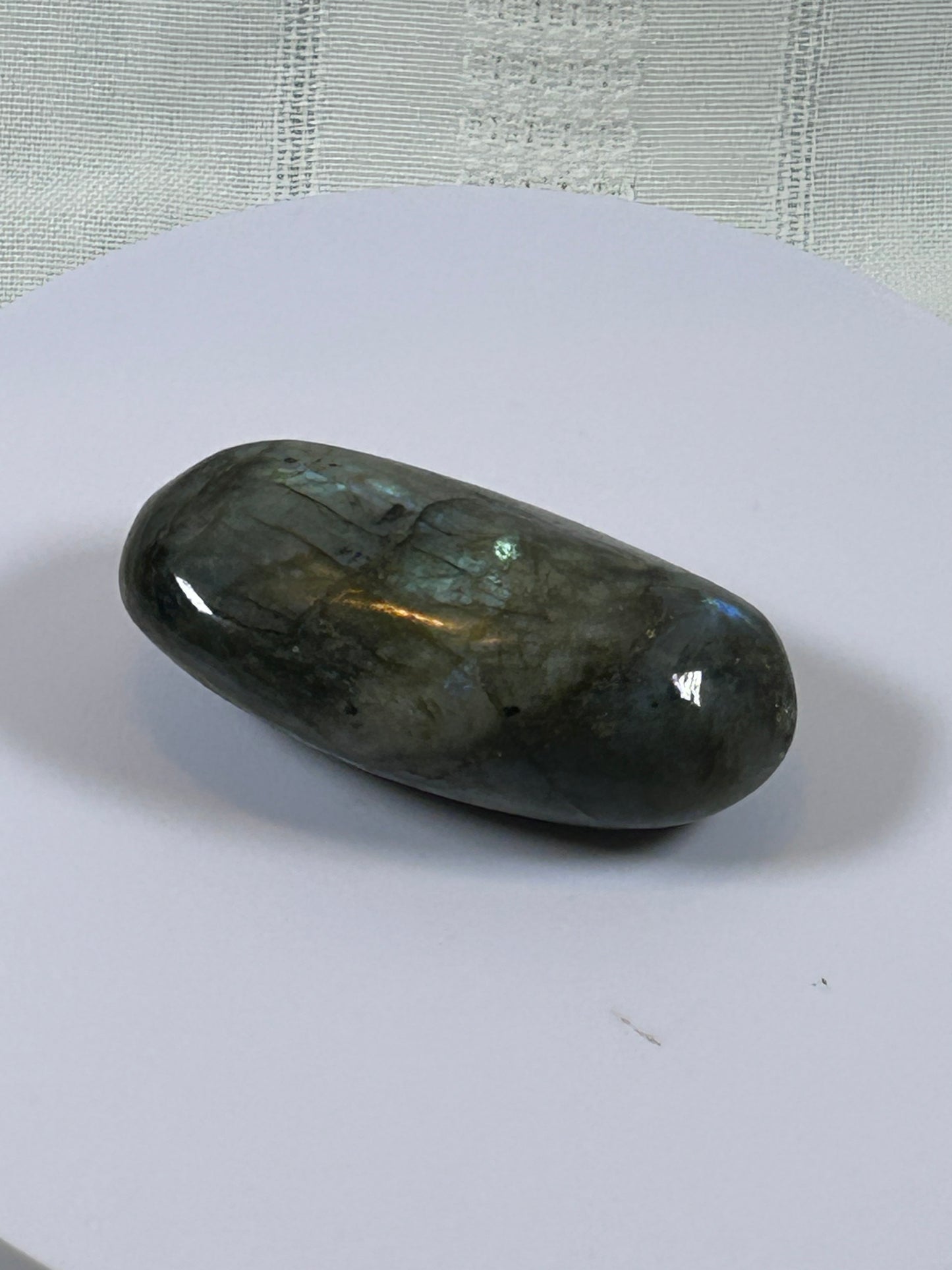 (#93) - LABRADORITE PALM STONE POLISHED - NEW