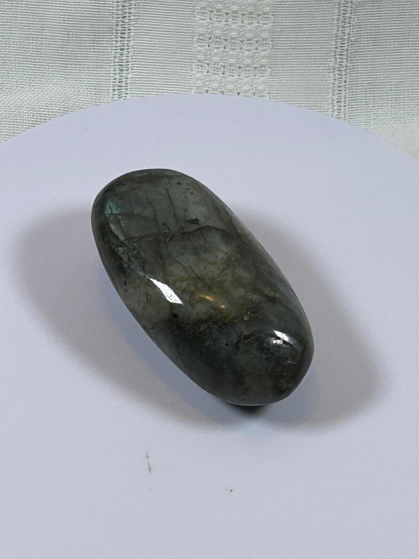 (#93) - LABRADORITE PALM STONE POLISHED - NEW