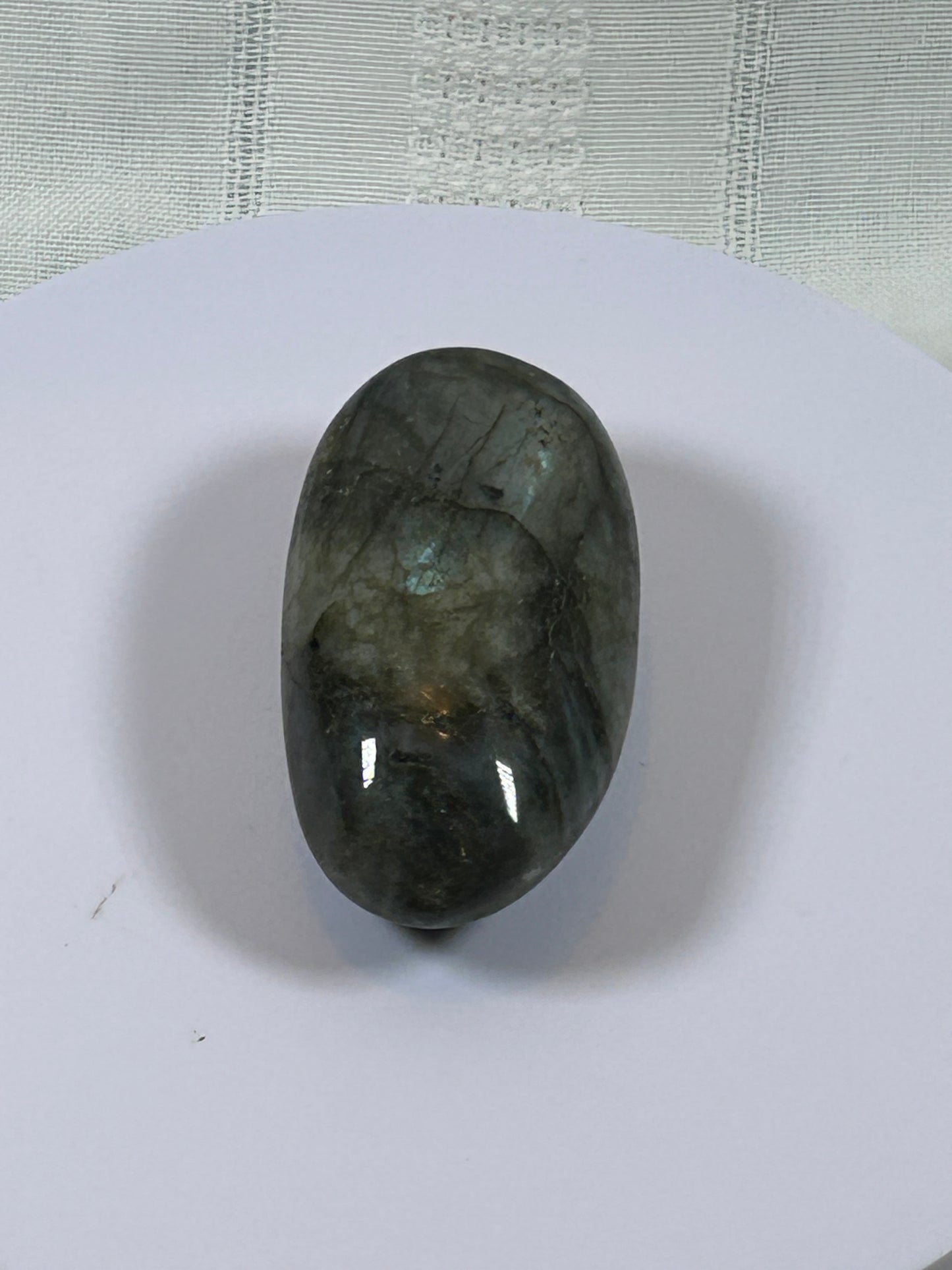 (#93) - LABRADORITE PALM STONE POLISHED - NEW
