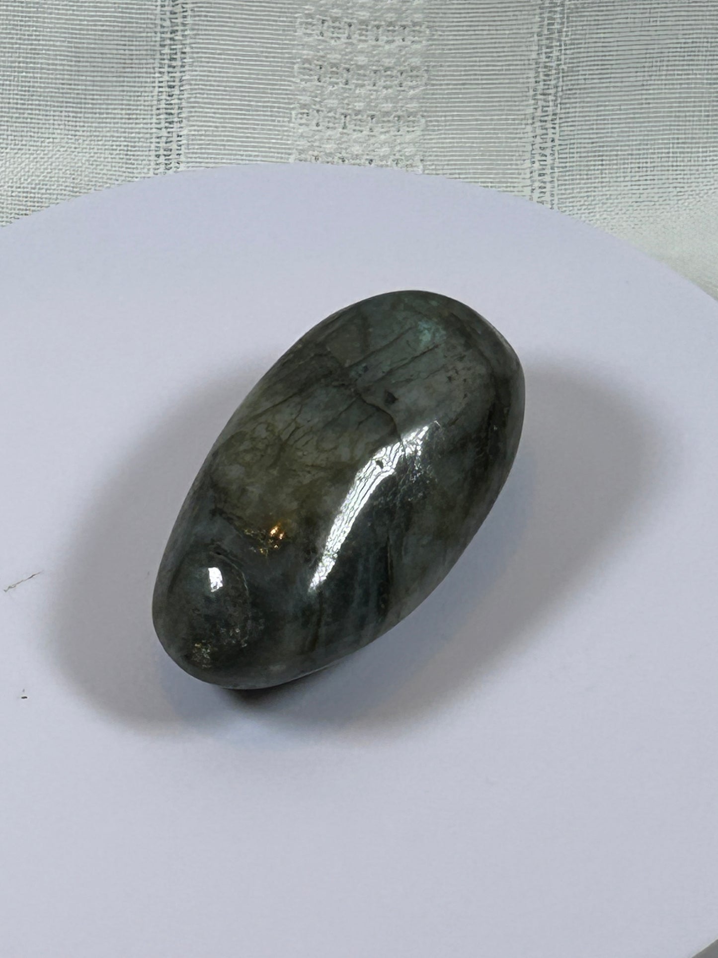 (#93) - LABRADORITE PALM STONE POLISHED - NEW