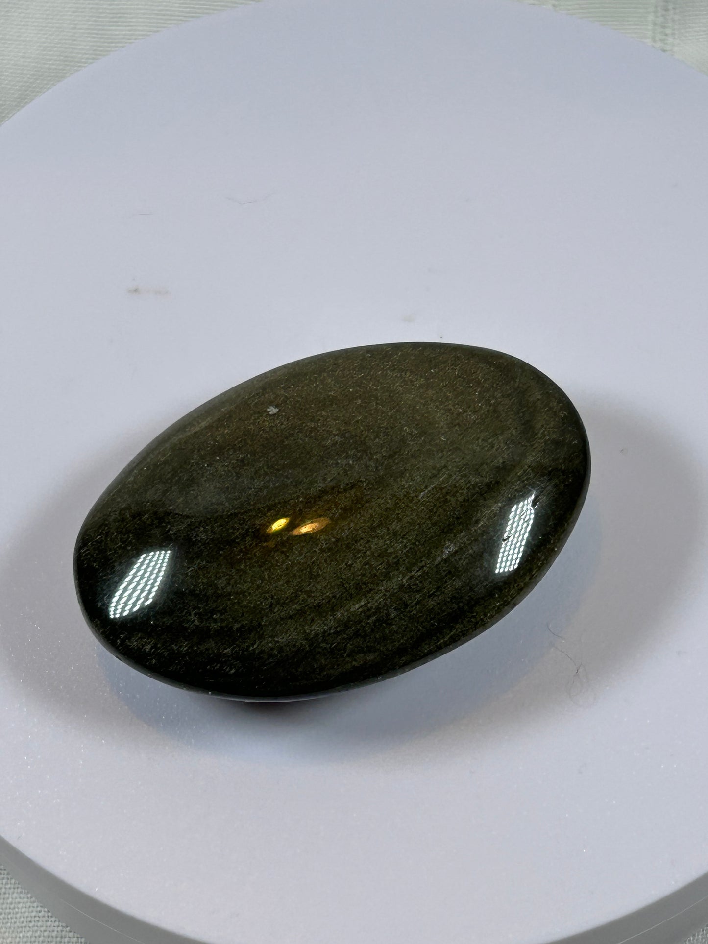 (#94) - GOLDEN OBSIDIAN PALM STONE POLISHED - NEW