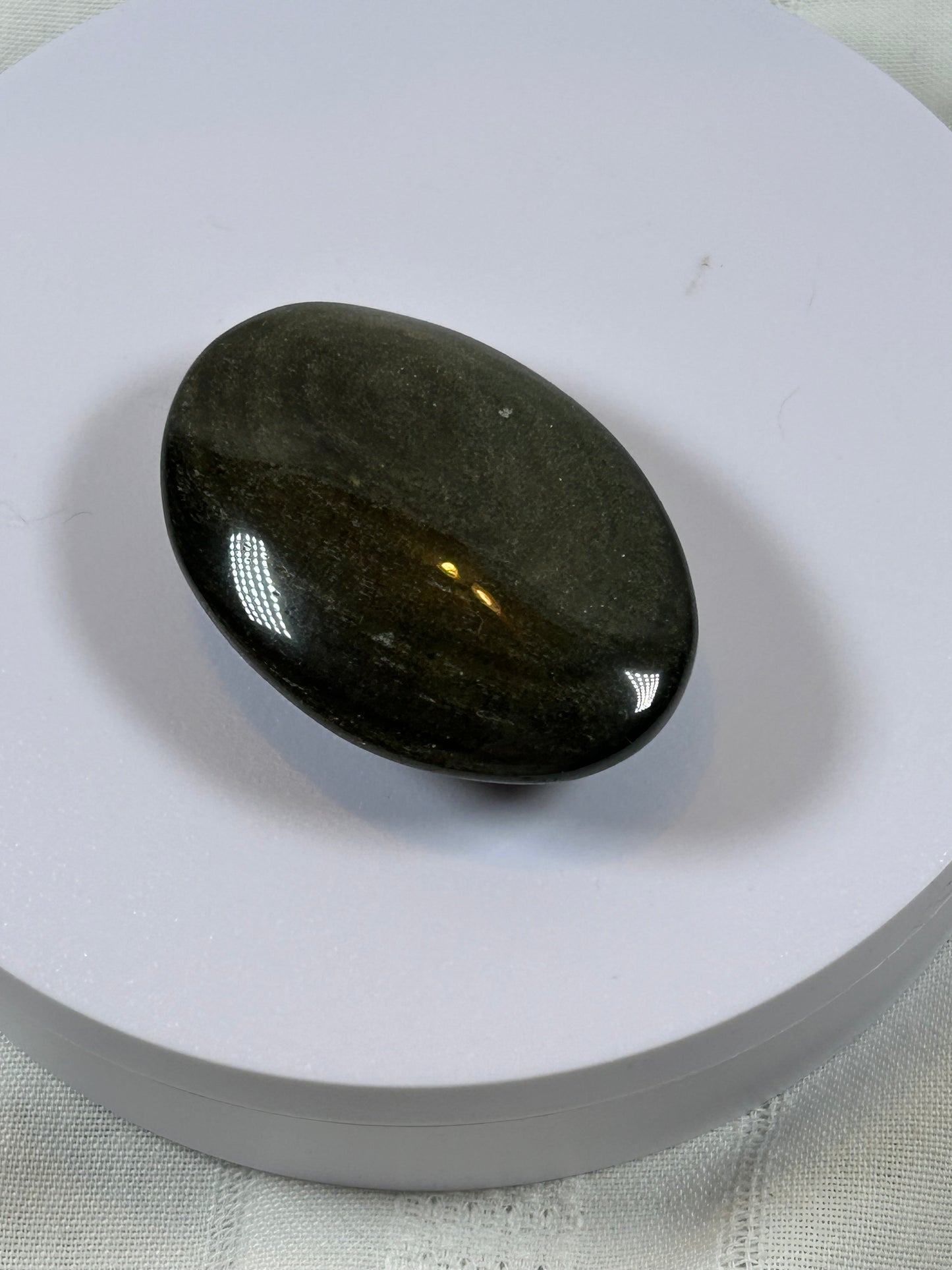 (#94) - GOLDEN OBSIDIAN PALM STONE POLISHED - NEW